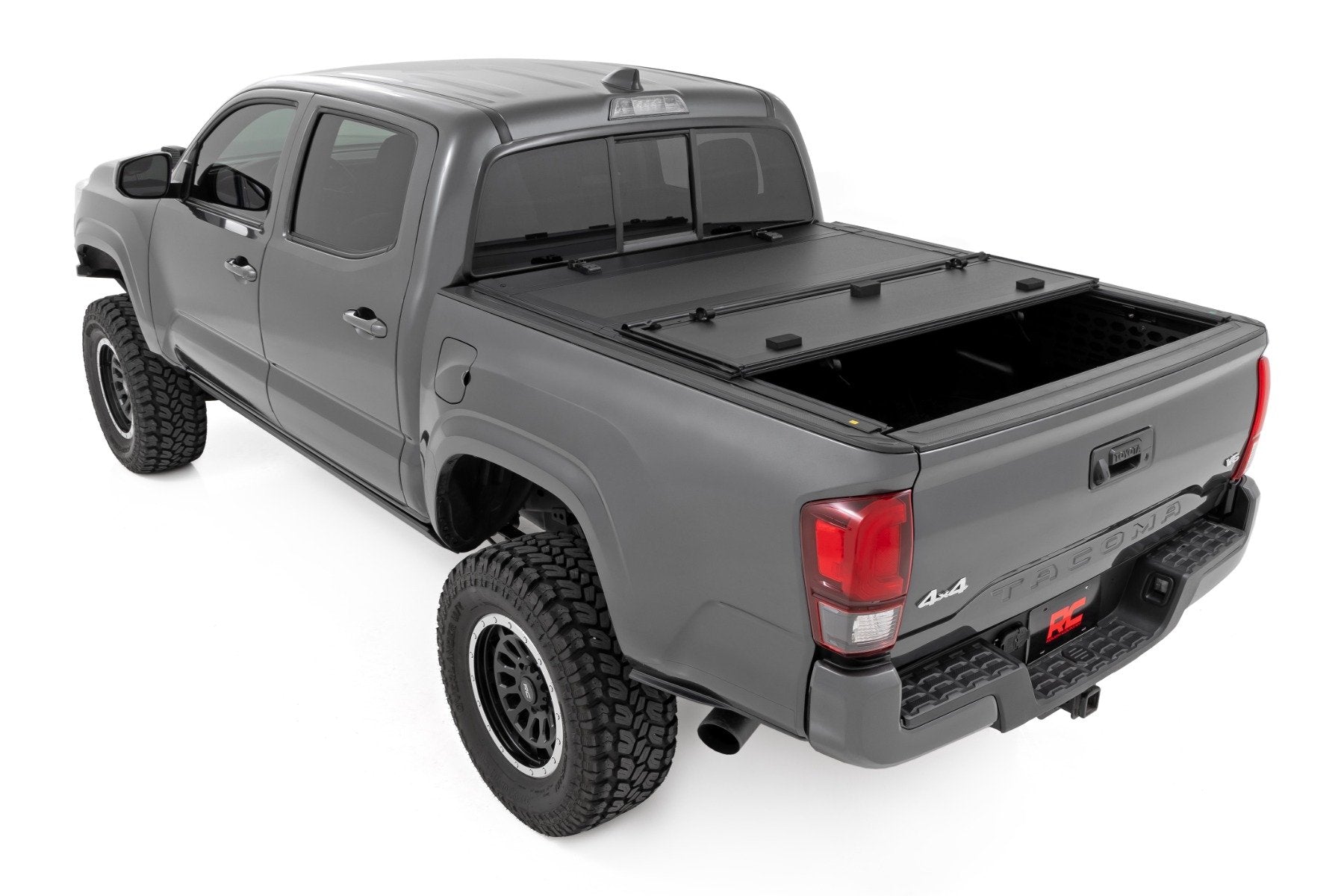 Rough Country Hard Tri-Fold Flip Up Bed Cover | 6' Bed | for Toyota Tacoma 05-15 -4