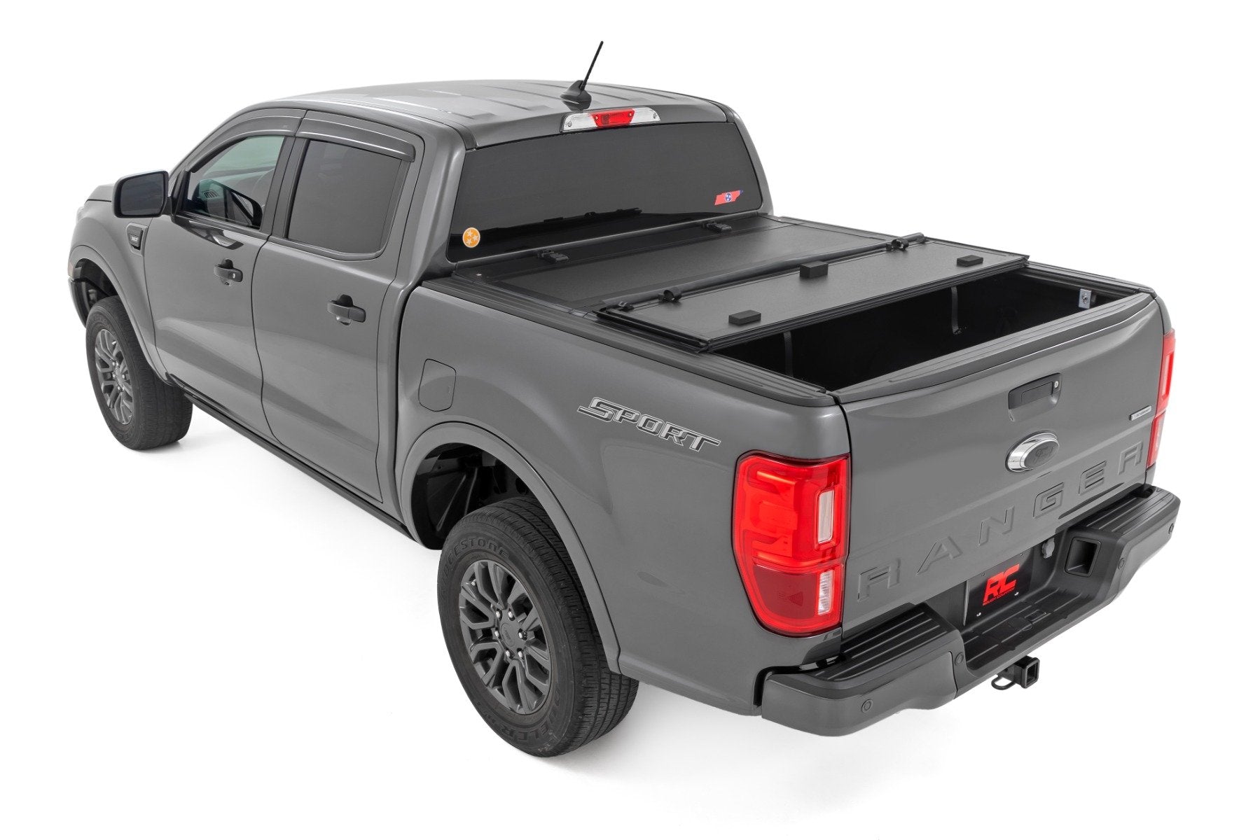 Rough Country Hard Tri-Fold Flip Up Bed Cover 5' Bed Ford Ranger 19-23 49220500