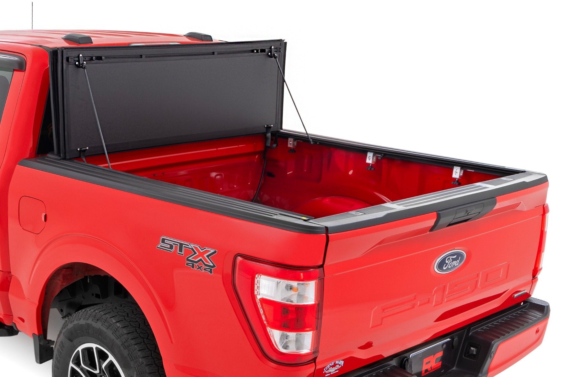 Rough Country Hard Tri-Fold Flip Up Bed Cover 5'7" Ford F-150 15-20 49220550