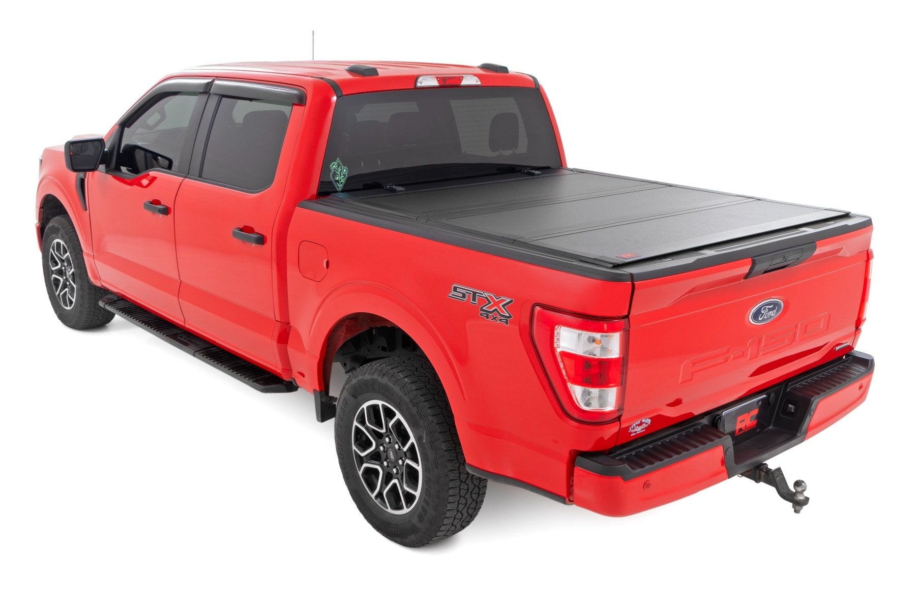 Rough Country Hard Tri-Fold Flip Up Bed Cover | 6'7" Bed | for Ford F-150 15-20 49225650_A
