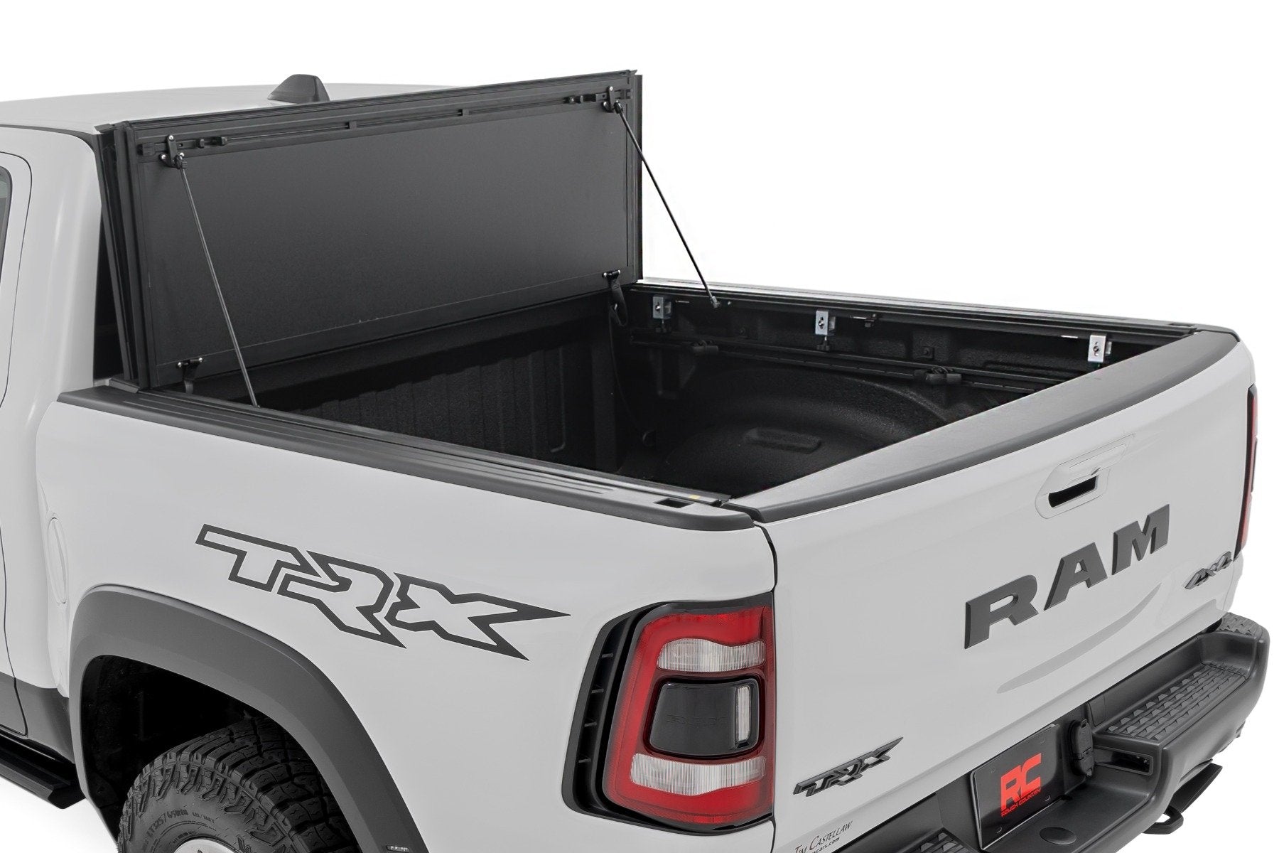 Rough Country Hard Tri-Fold Flip Up Bed Cover 5'7" Ram 1500 19-23 TRX 21-23 49320550