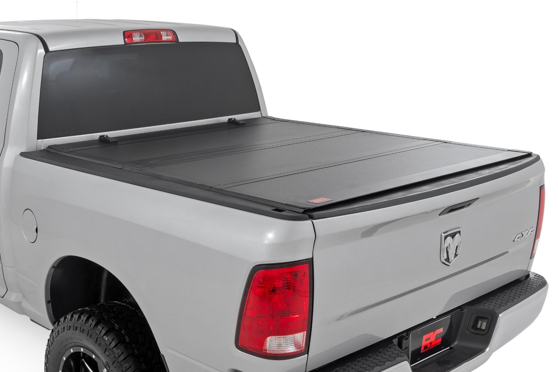 Rough Country Hard Tri-Fold Flip Up Bed Cover 6'4" Ram 1500 10-18/2500 10-23 49318650