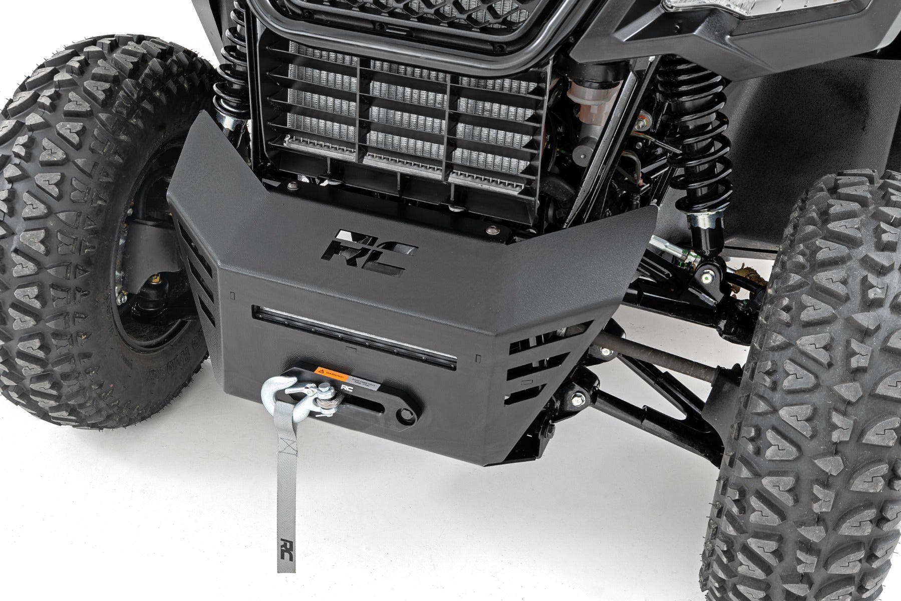 Winch Plate 10" Black Slimline Honda Pioneer 520 92078