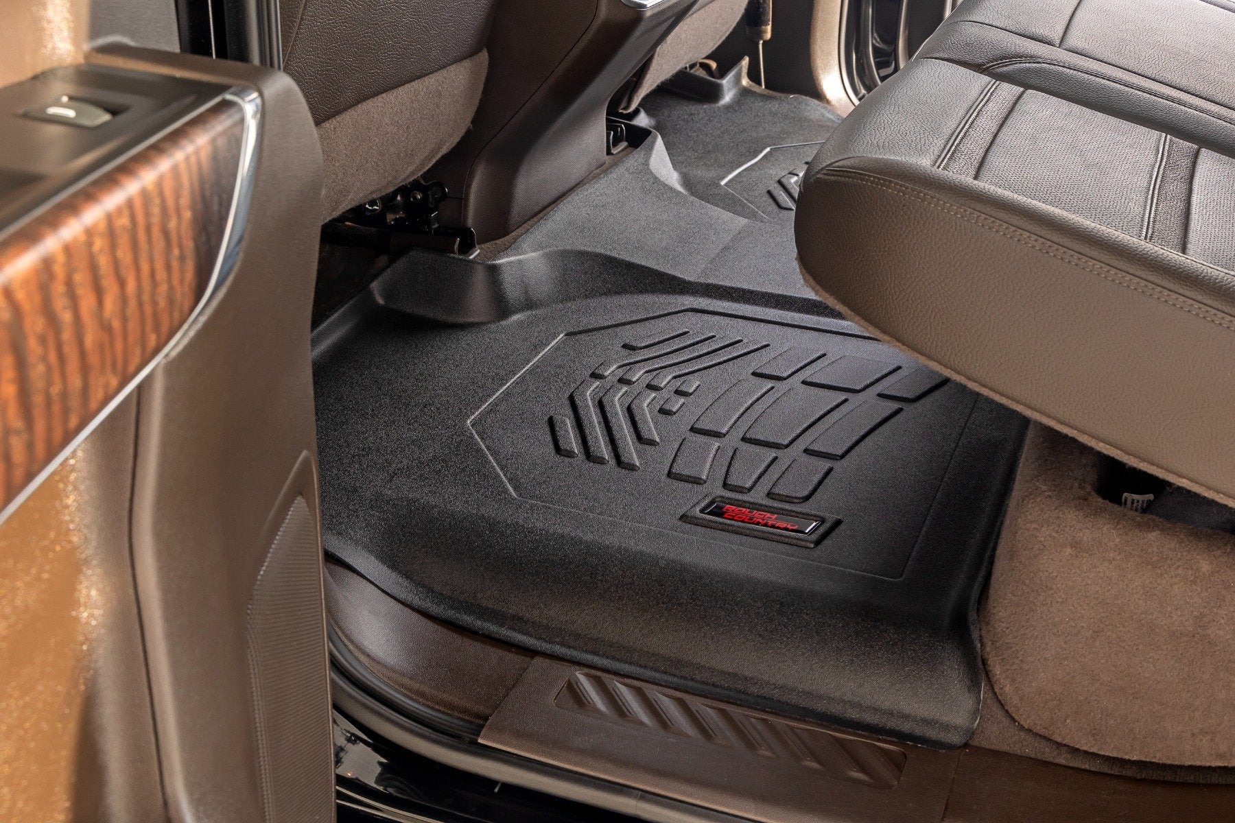 Rough Country Floor Mats FR & RR OV Hump Crew wo Underseat Storage GM 1500/2500HD/3500HD 19-23 SM21613
