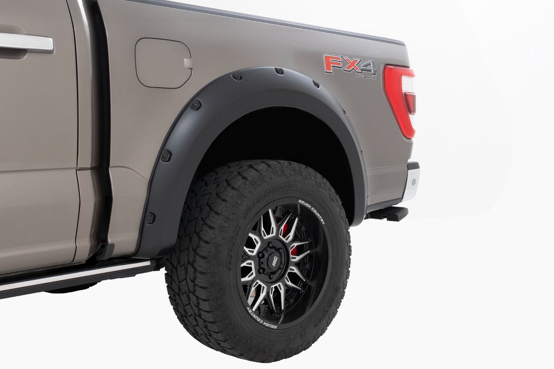 Rough Country Pocket Fender Flares DR Avalanche Gray Ford F150 21-24 F-F20911B-DR