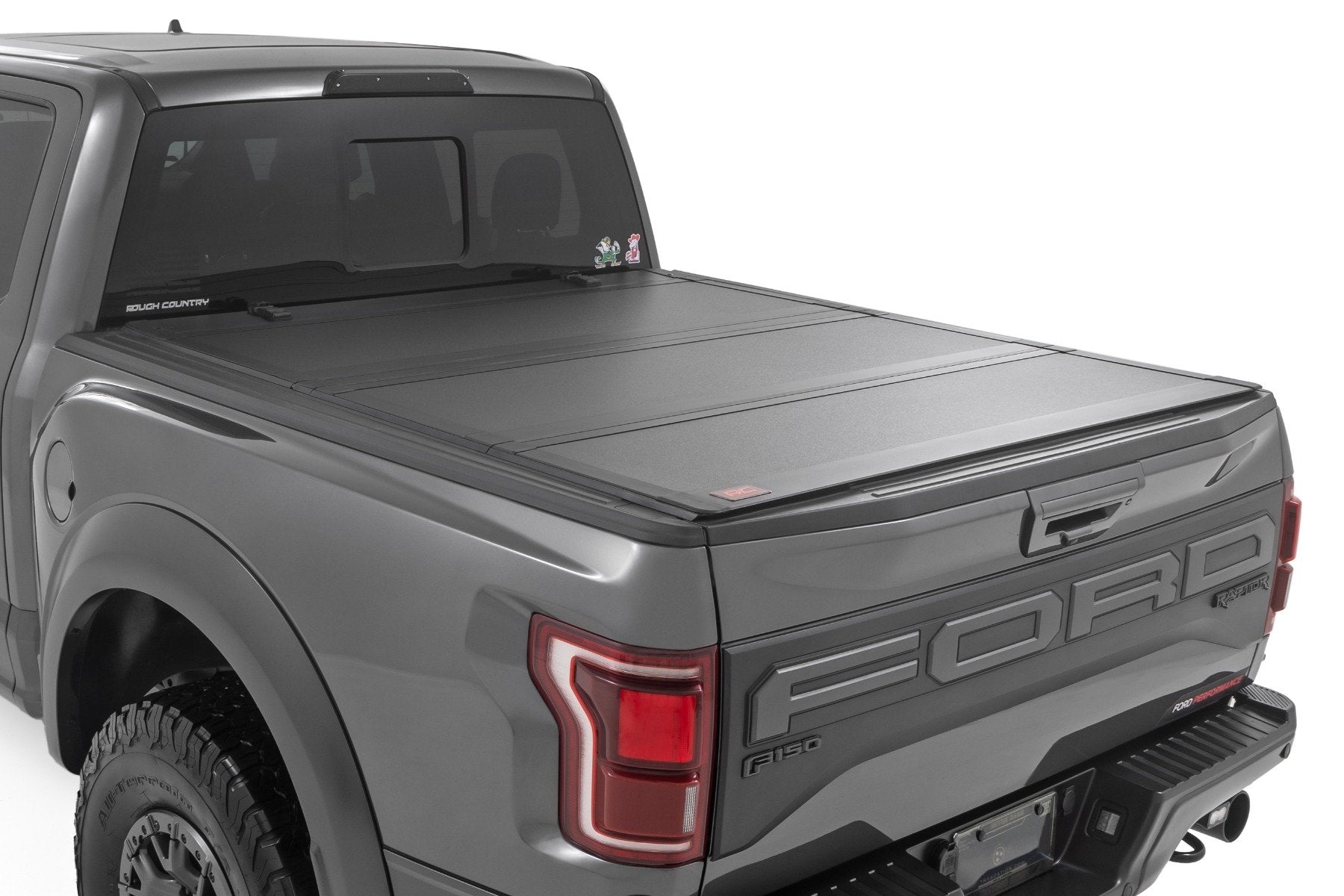 Rough Country Hard Tri-Fold Flip Up Bed Cover | 6'7" Bed | for Ford F-150 15-25 49225650