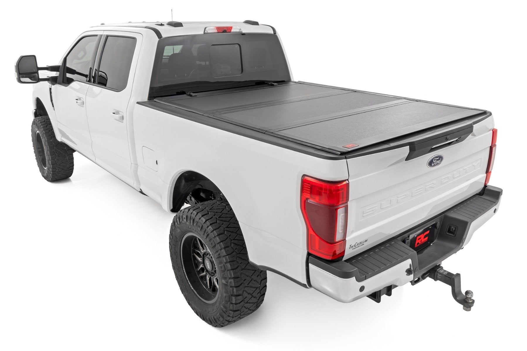 Rough Country Hard Tri-Fold Flip Up Bed Cover 6'10" Bed Ford SuperDuty 17-23 49220651