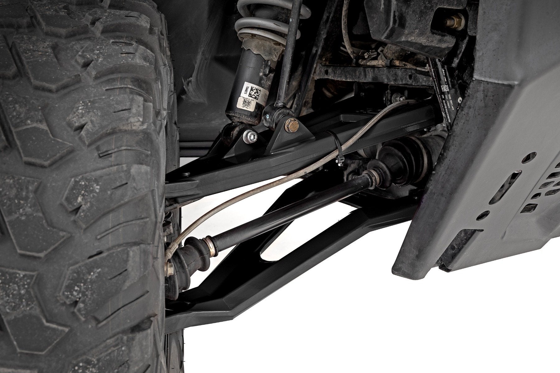 Rough Country Black Forged Alum High Clearance 2" Fwd Offset Control Arms w/Ball Joints | Polaris Ranger 1000XP