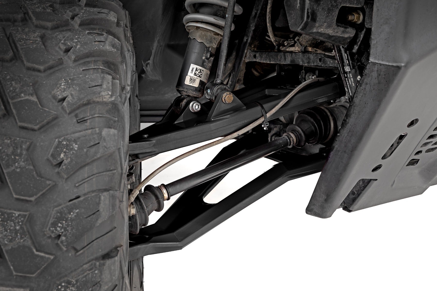 Rough Country Black Forged Alum High Clearance 2" Fwd Offset Control Arms w/Ball Joints | Polaris Ranger 1000XP 93155BLK