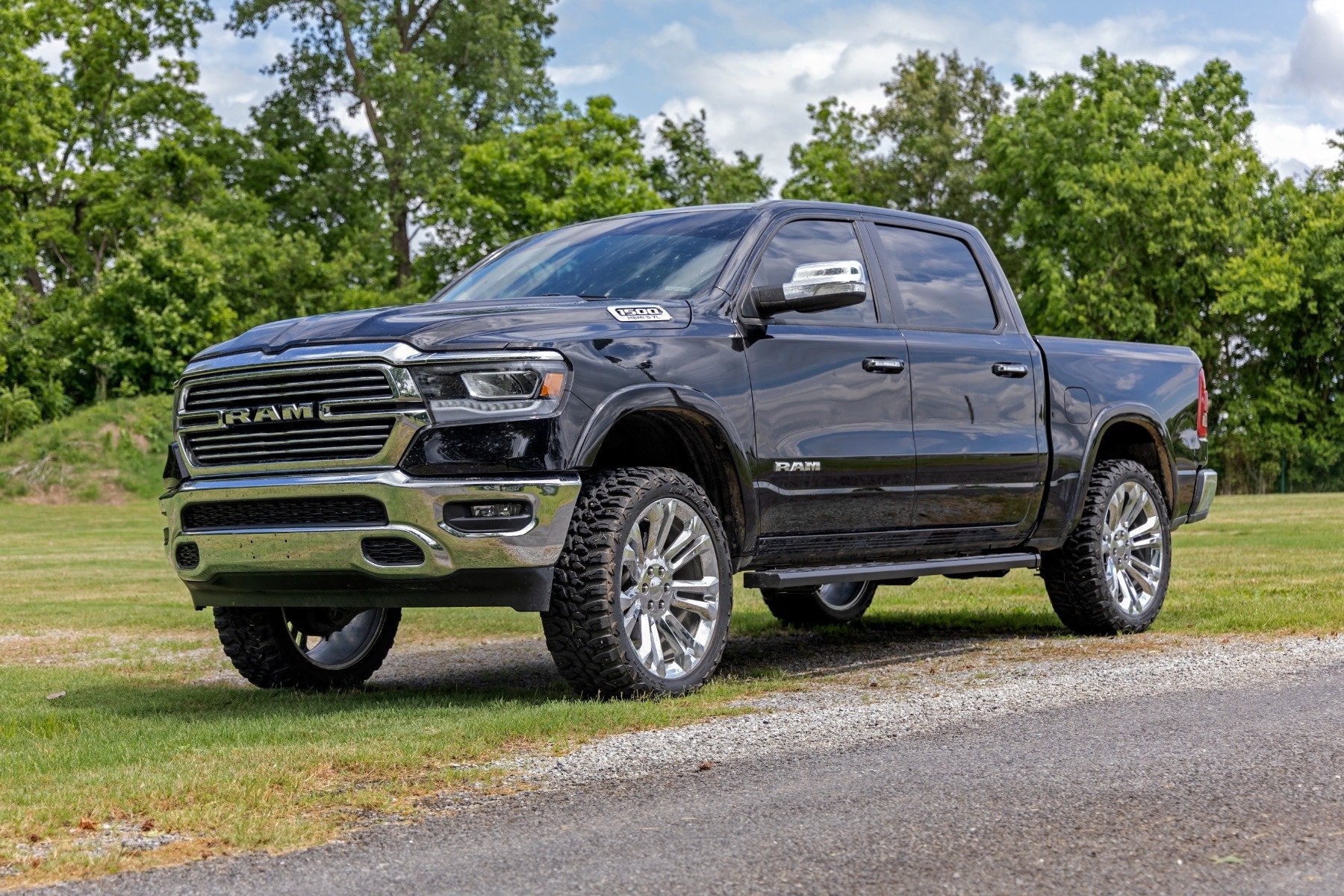 Rough Country BA2 Running Board | Side Step Bars | for Ram 1500 (19-26)/1500 TRX (21-24) 41004A