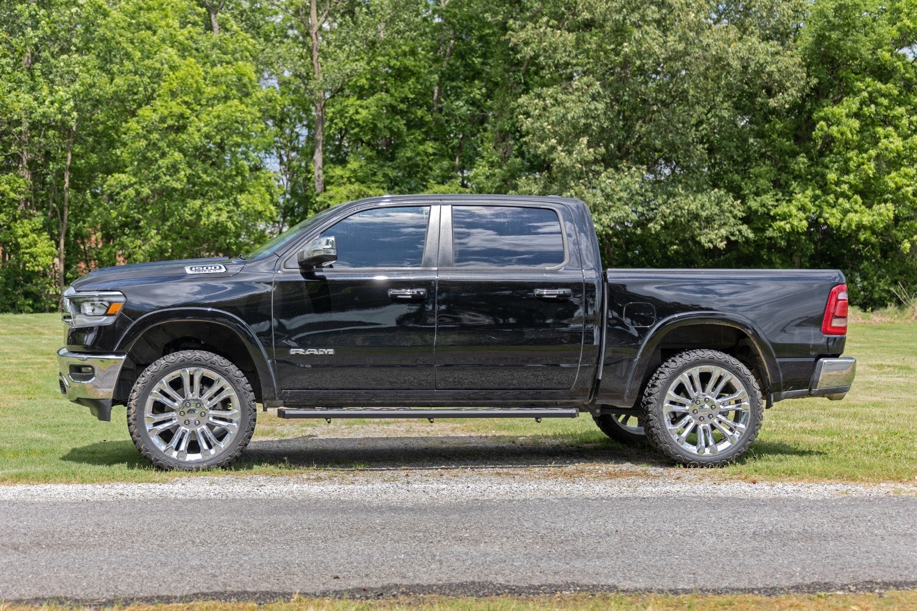 Rough Country BA2 Running Board | Side Step Bars | for Ram 1500 (19-26)/1500 TRX (21-24) 41004A