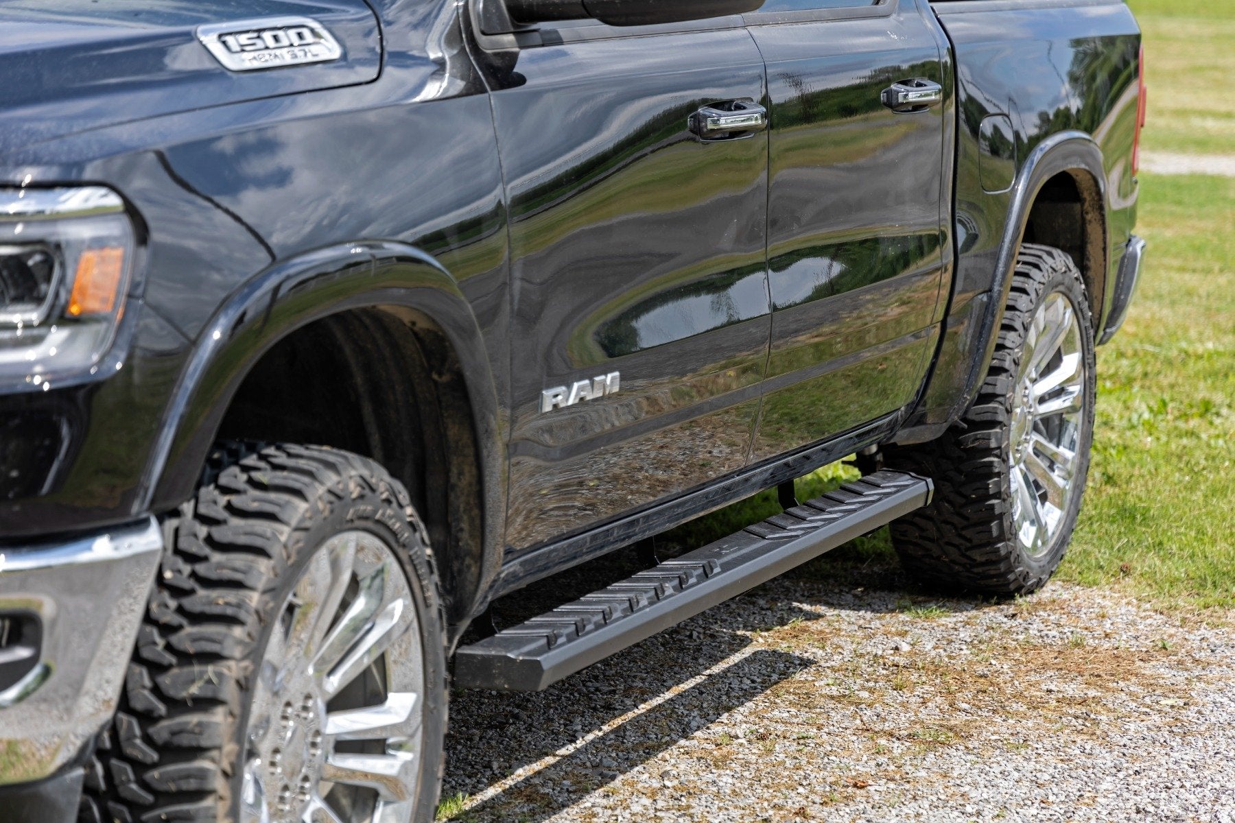 Rough Country BA2 Running Board | Side Step Bars | for Ram 1500 (19-26)/1500 TRX (21-24) 41004A