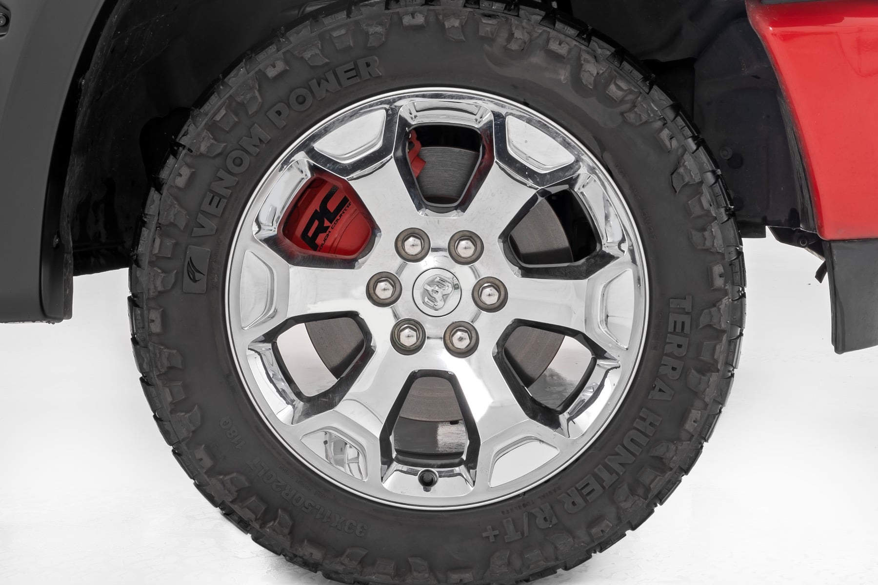 Rough Country Caliper Cover Red Ram 1500 2WD/4WD 2019-2023 71148A