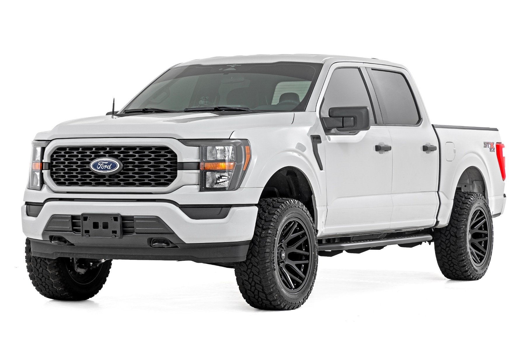 Rough Country OV2 Running Boards Side Steps Crew Cab Ford 150 15-24 14011