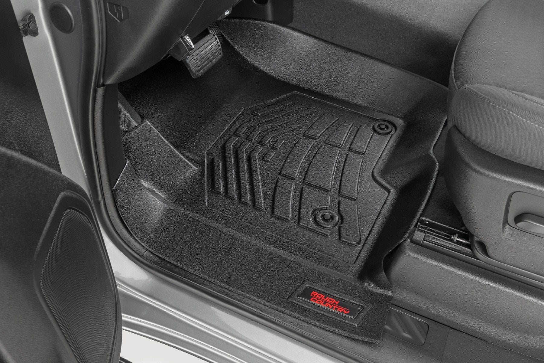 Rough Country SureFit Floor Mats Front Chevy/GMC 1500/2500HD/3500HD 19-25 SM2161