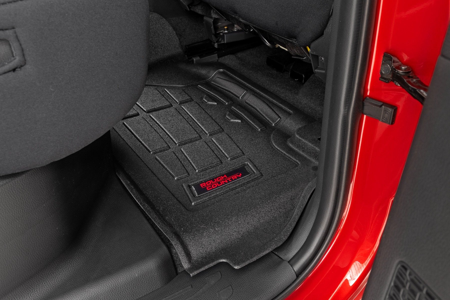 Rough Country Sure-Fit Floor Mats Front/Rear Crew for Toyota Tacoma 24-25 SM71224