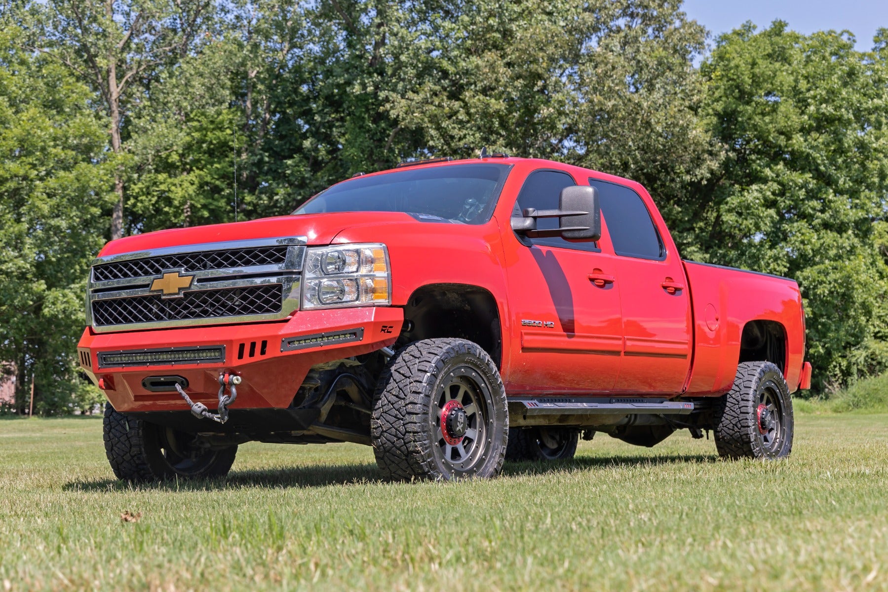 Rough Country 3.5" Lift Knuckle Vertex w/ Overloads Chevy/GMC 2500/3500HD 11-19 97650RED