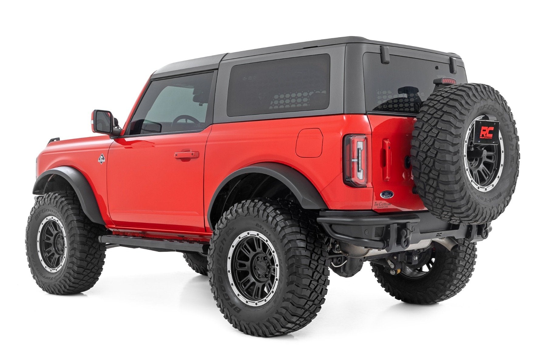 Rough Country BA2 Running Boards Side Step Bars for Ford Bronco 2 Door 21-25 41008A