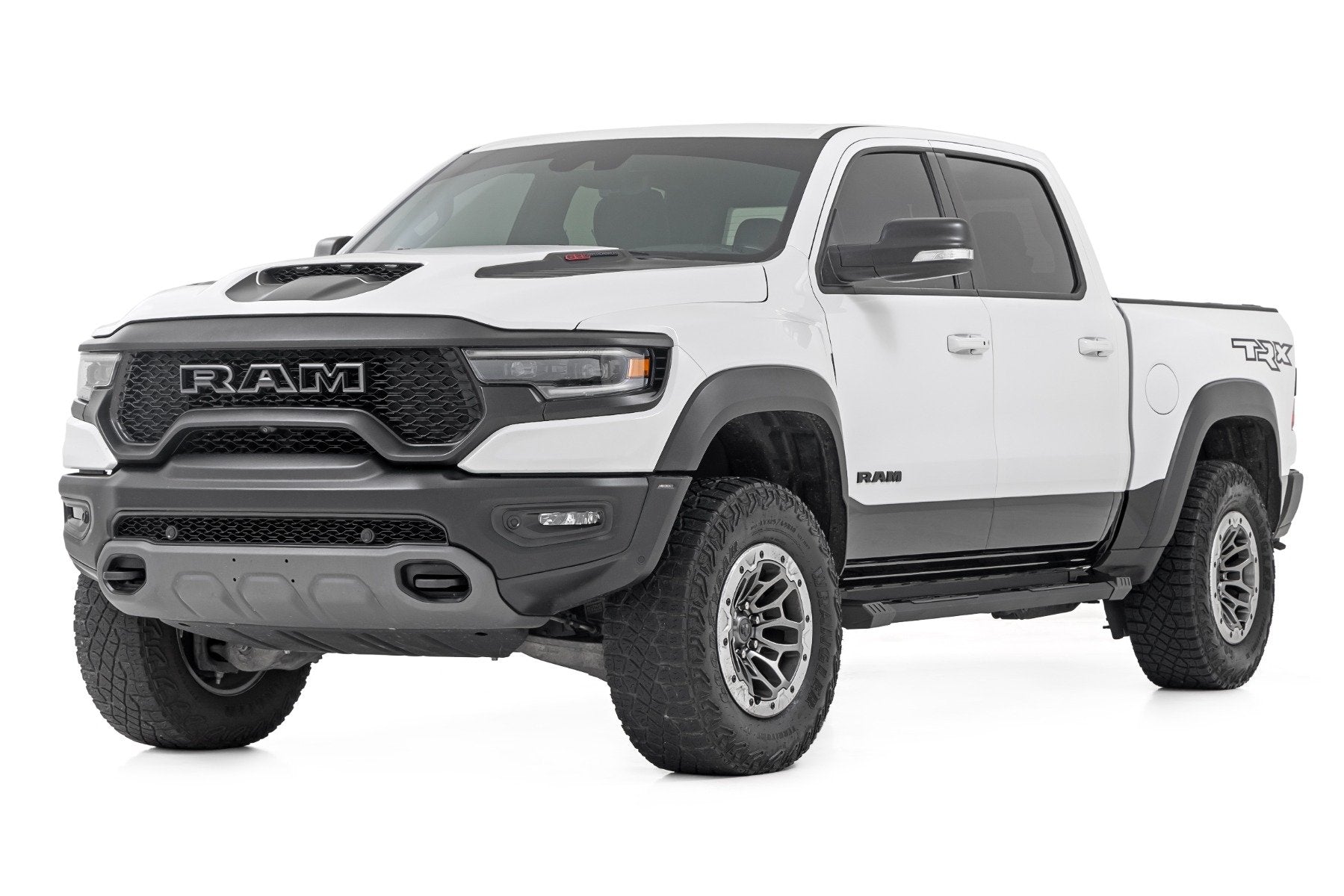 Rough Country HD2 Aluminum Running Boards Crew Cab Ram 1500 19-24 TRX 21-24 SRB01950A