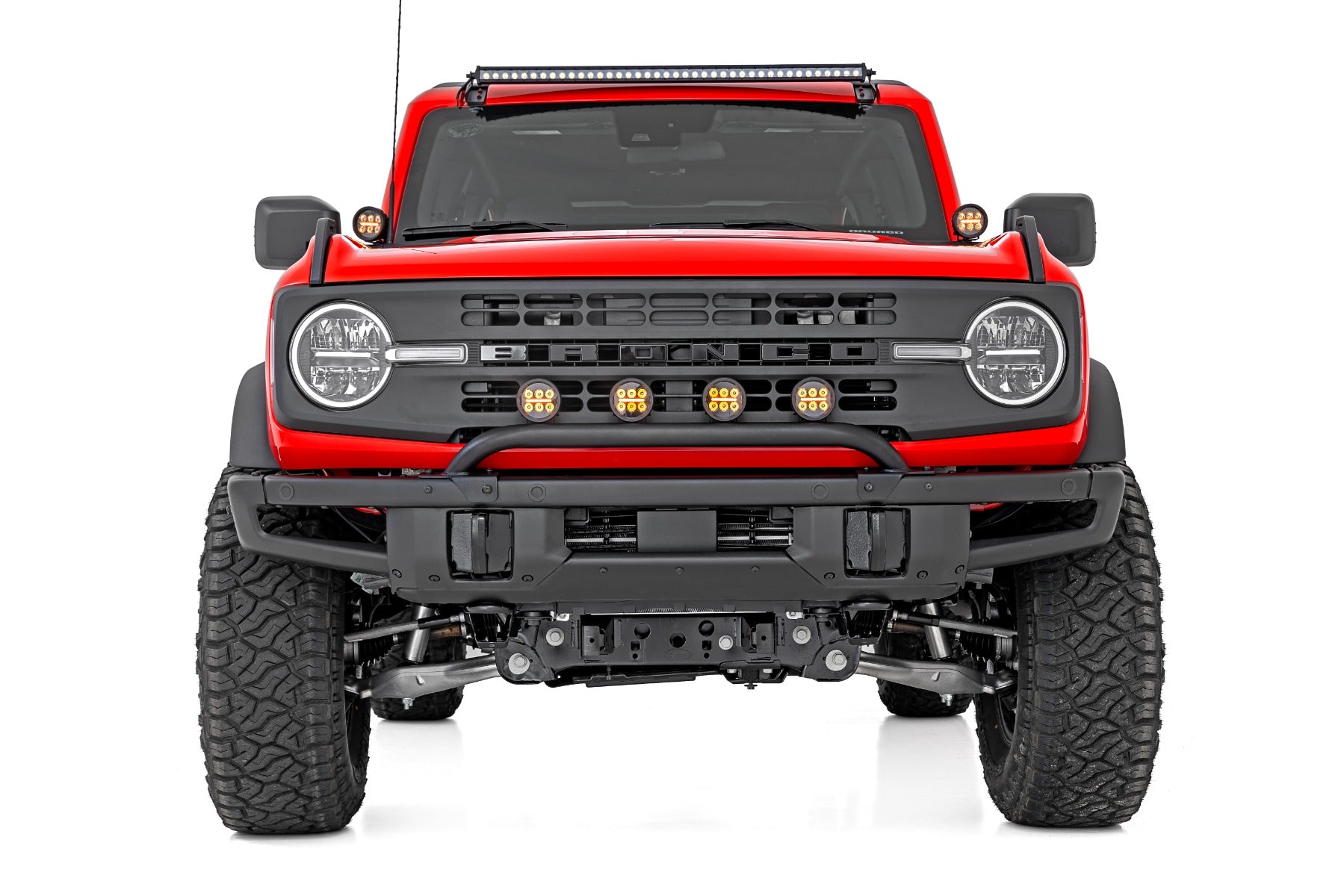 Rough Country Light Bar 3.5" LED Blk Amber DRL OE Modular for Ford Bronco 21-25 51136
