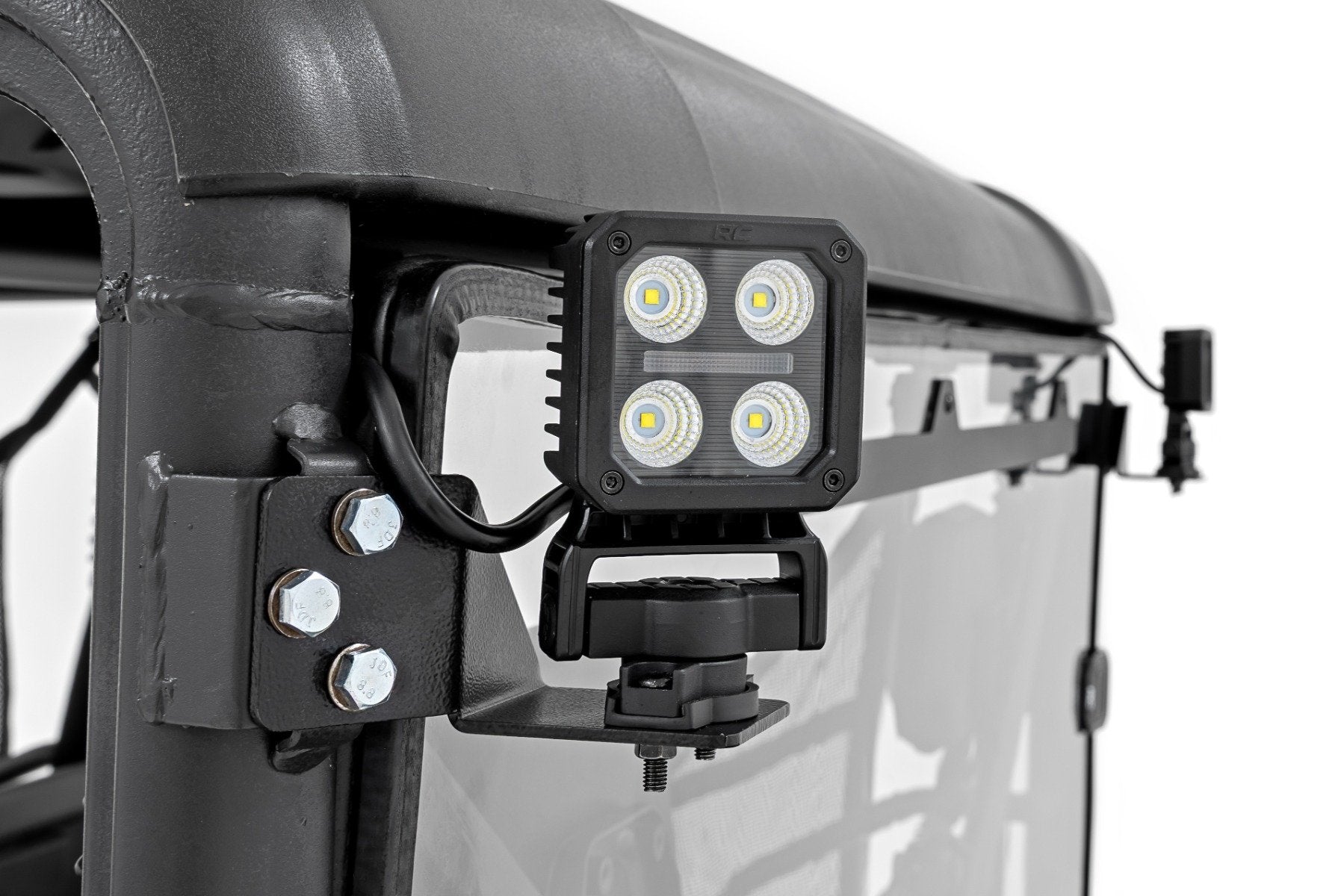 Rough Country LED Lights Rear Mount 2" Black Pair White DRL CFMOTO UFORCE 1000 96111