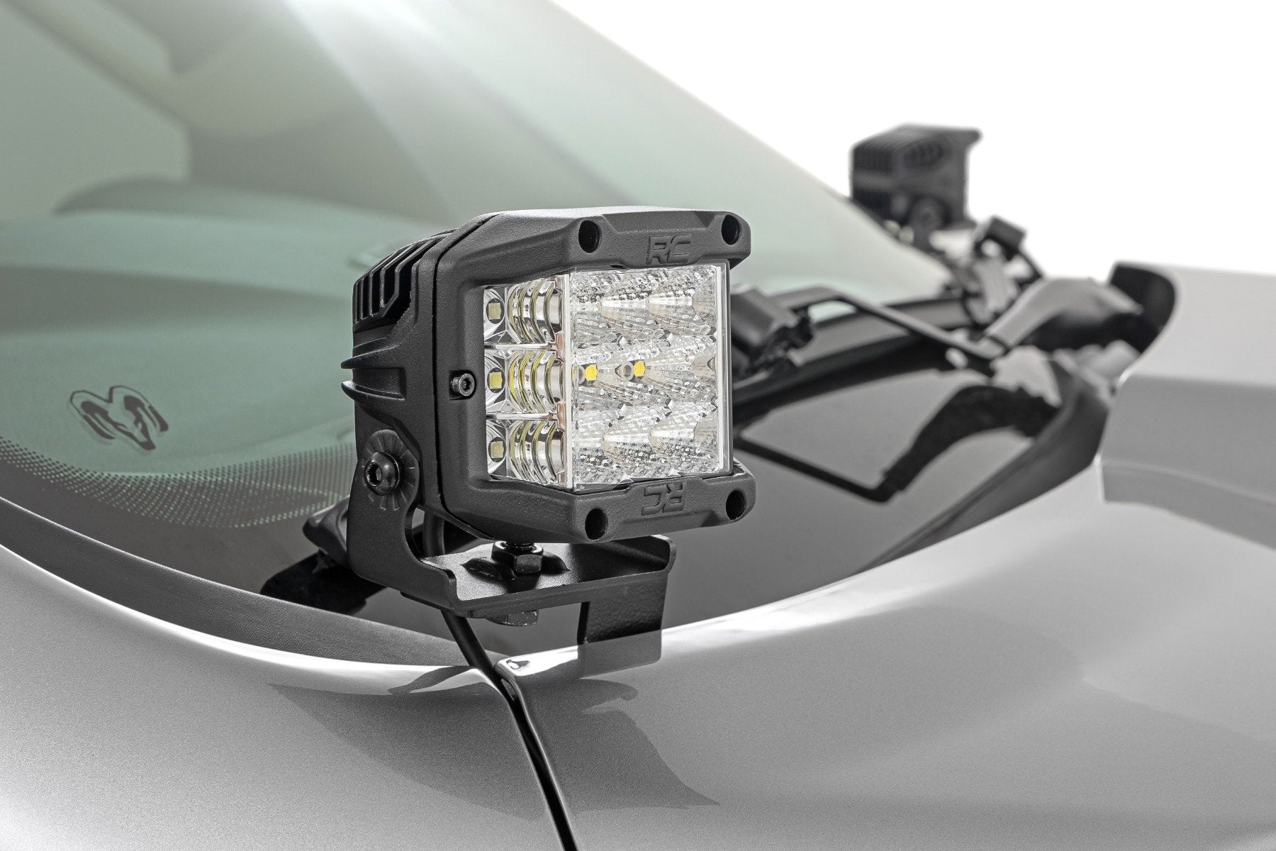 Rough Country LED Kit Ditch Mount Black Series 3.5" Amber DRL Ram 1500 19-24 82294