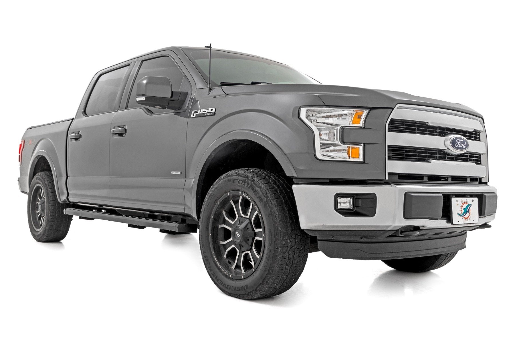 Rough Country BA2 Running Board | Side Step Bars | for Ford F-150/F-250/F-350 2WD/4WD (15-26) 41010A