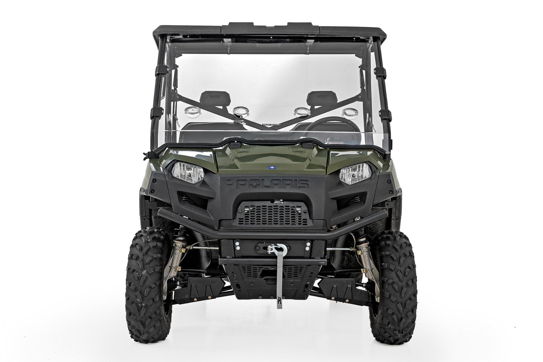 Rough Country Vented Full Windshield | Scratch Resistant | Polaris Ranger 570