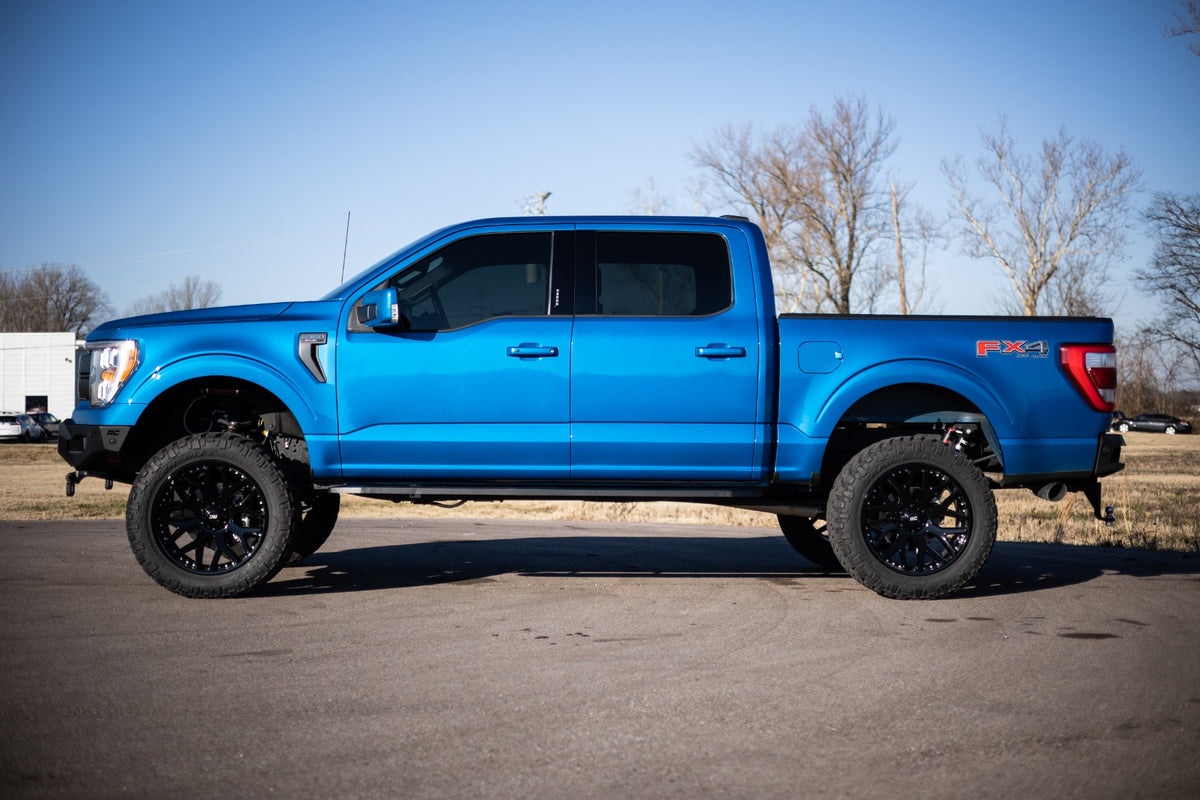 Rough Country Running Board Step Crew Cab Black For Ford F150 2015-2022 2wd/4wd 44005