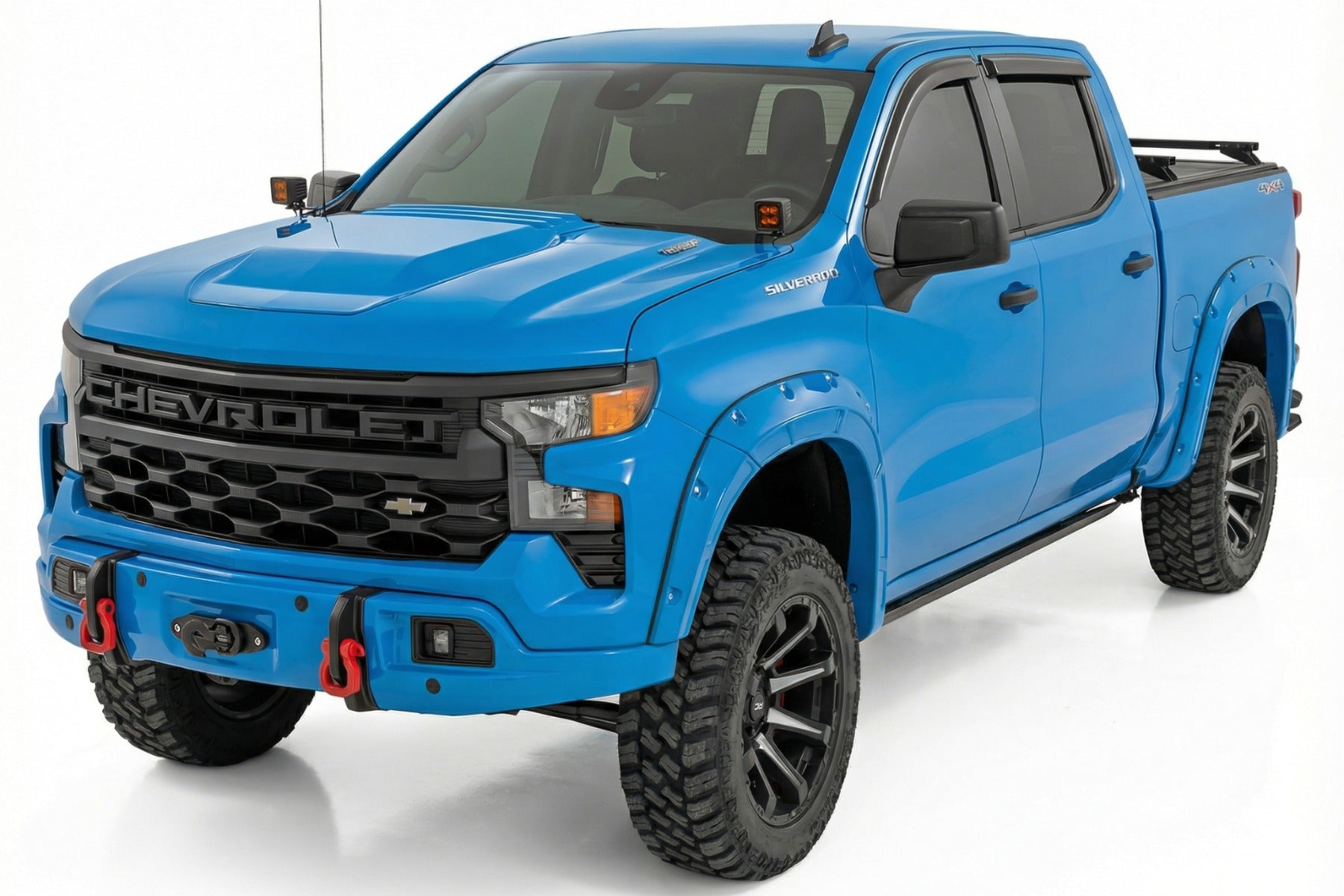 Rough Country Front FXS Bumper 12000S GLT Glacier Blue Chev Silverado 1500 23-26 13007-GLT