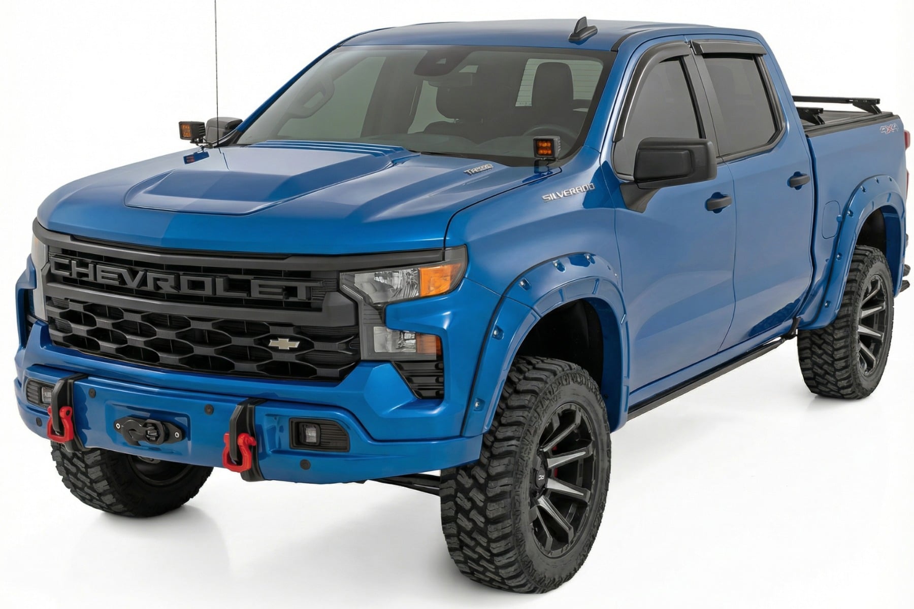 Rough Country Front FXS Bumper 12000S GA0 North Sky Blue Silverado 1500 23-26 13007-GA0