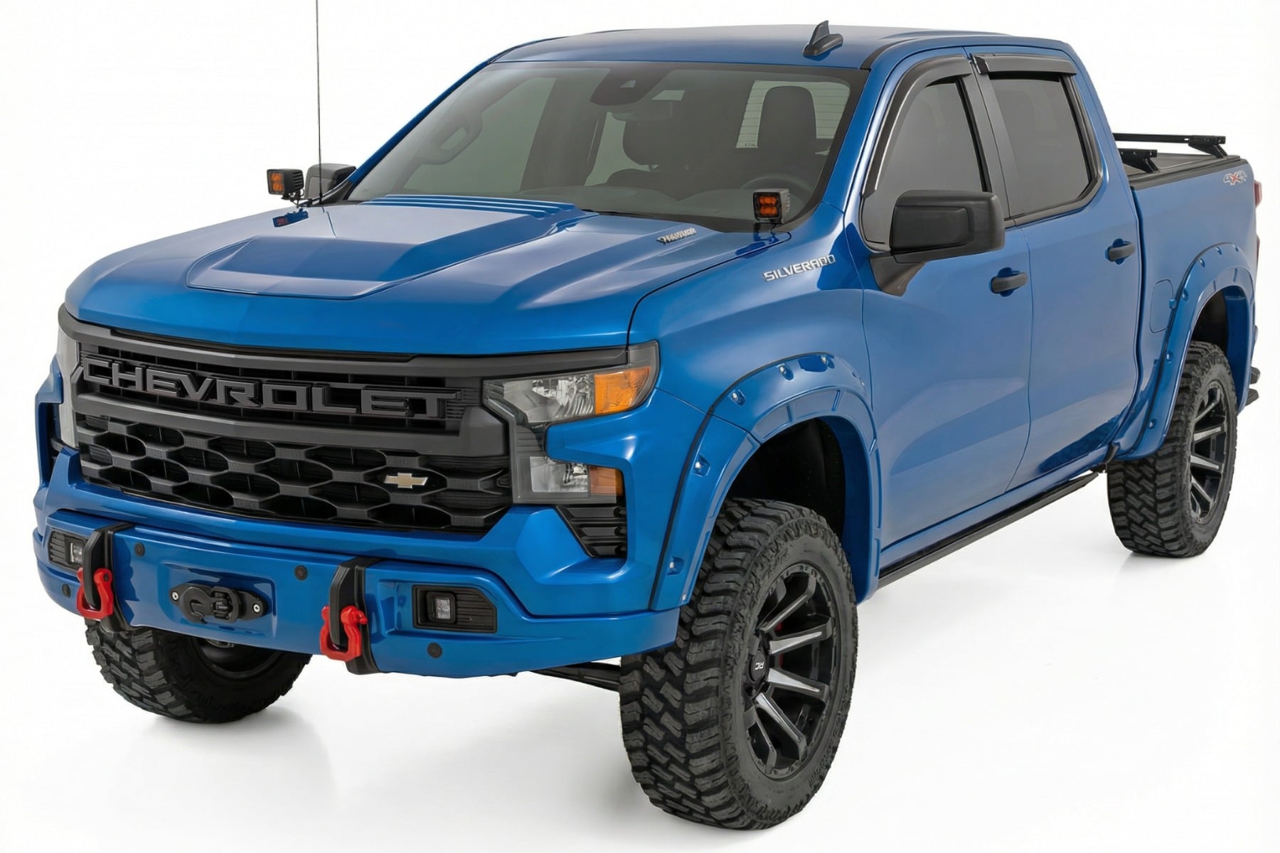 Rough Country Front FXS Bumper 12000S GJV Riptide Blue Chev Silverado 1500 23-26 13007-GJV