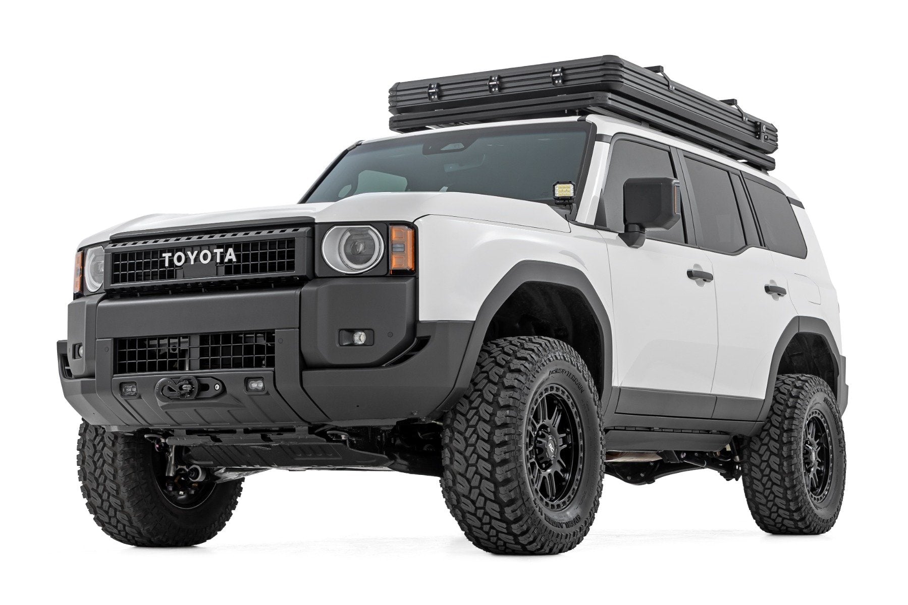 Rough Country Hidden Winch Mount White SAE PRO1200S for Land Cruiser 24-25 10749