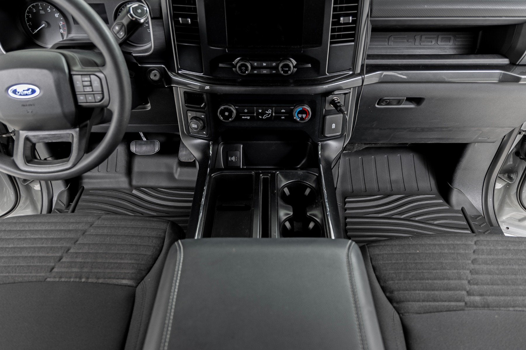 Rough Country Flex-Fit Floor Mats FR & RR for Ford F150/Lightning/Raptor 17-25 FF-51512