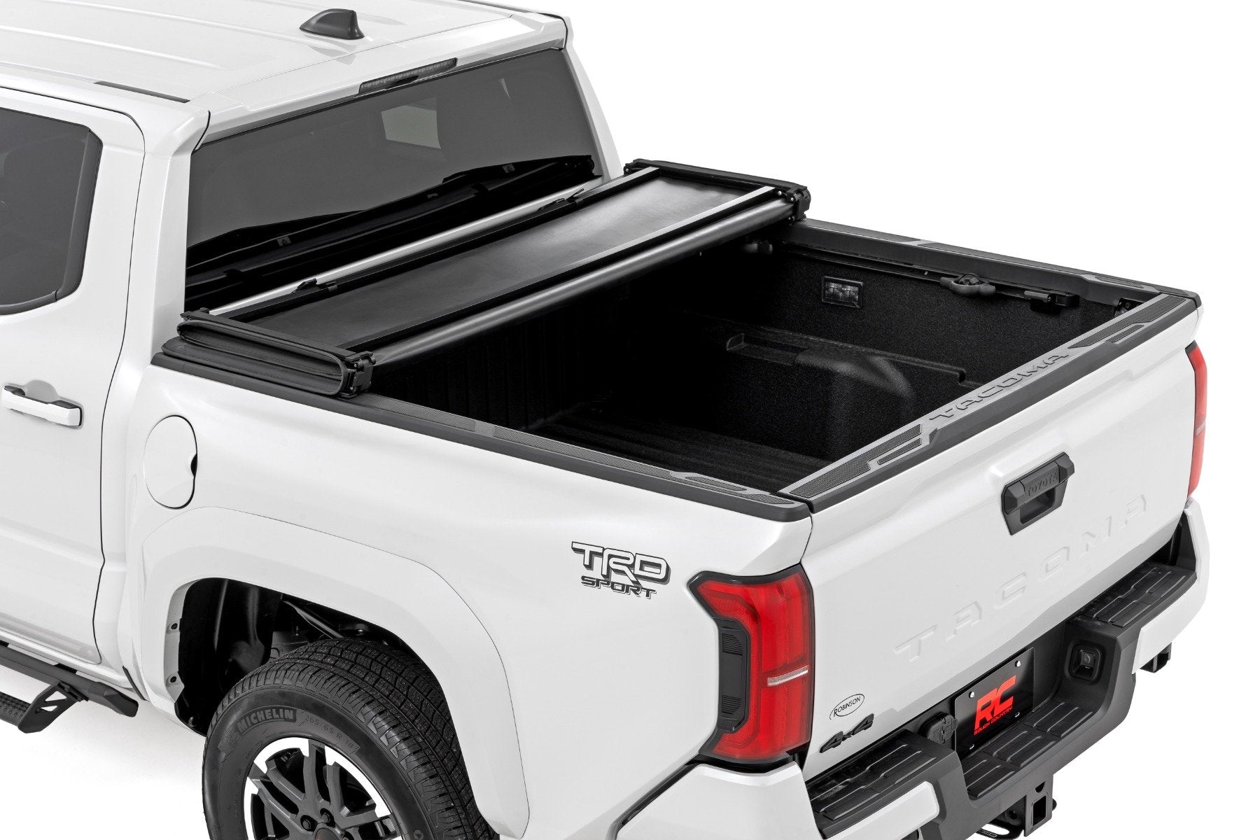 Rough Country Soft Tri-Fold Bed Cover | 5' Bed | Dbl Cab | for Toyota Tacoma 2WD/4WD (24-26) 41716505A