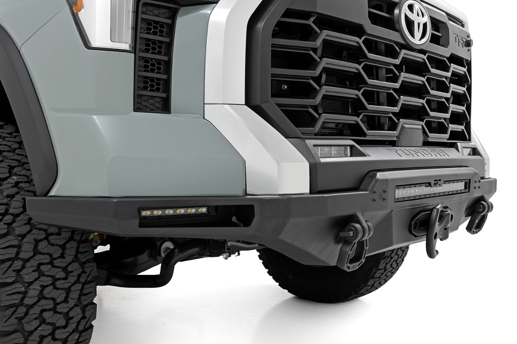 Rough Country Hybrid Front Bumper 12000S Blk LED Toyota Tundra 22-24 72007