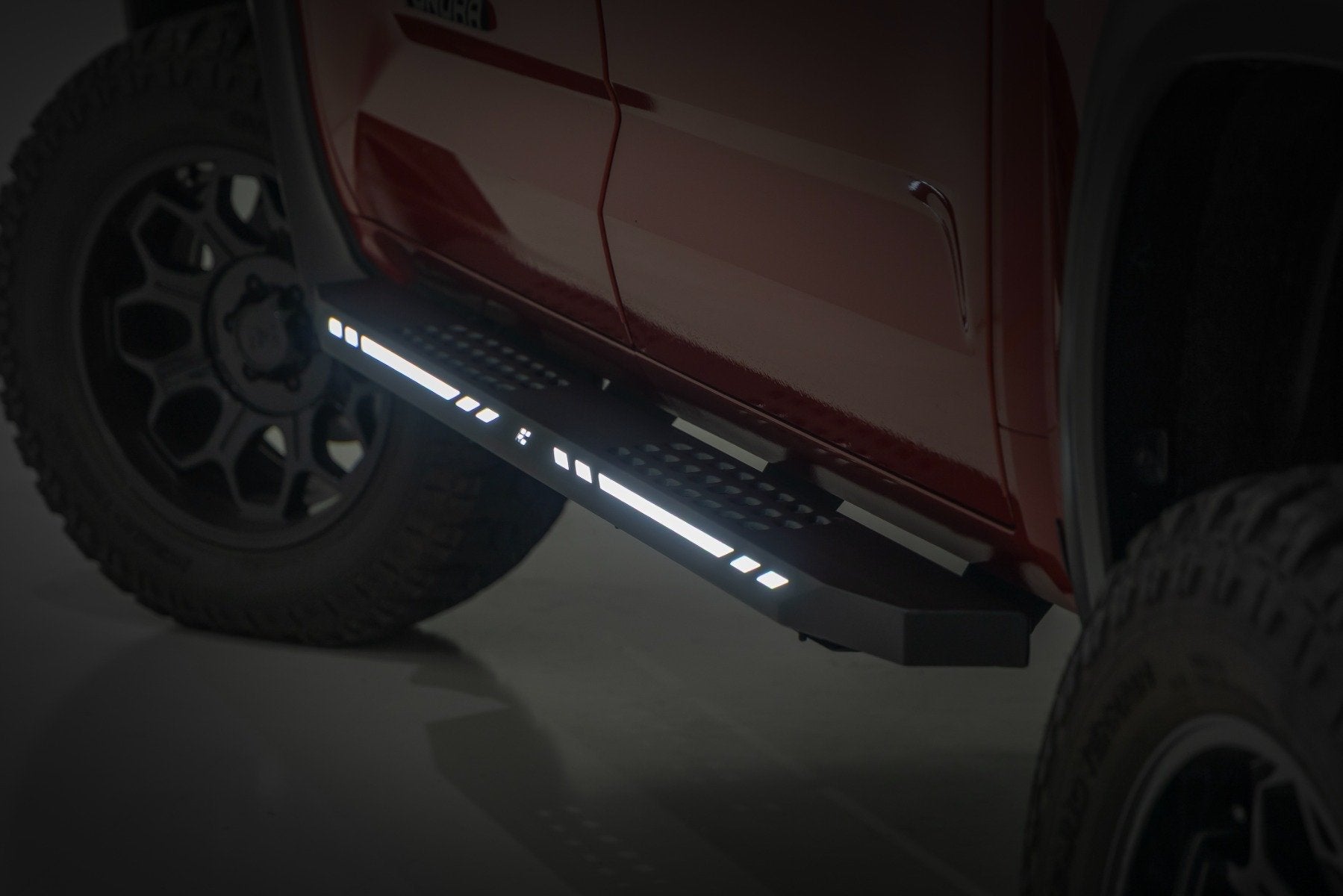 Rough Country AC2 Running Boards | Amber/White | CrewMax | for Toyota Tundra 2WD/4WD (22-25) 57008