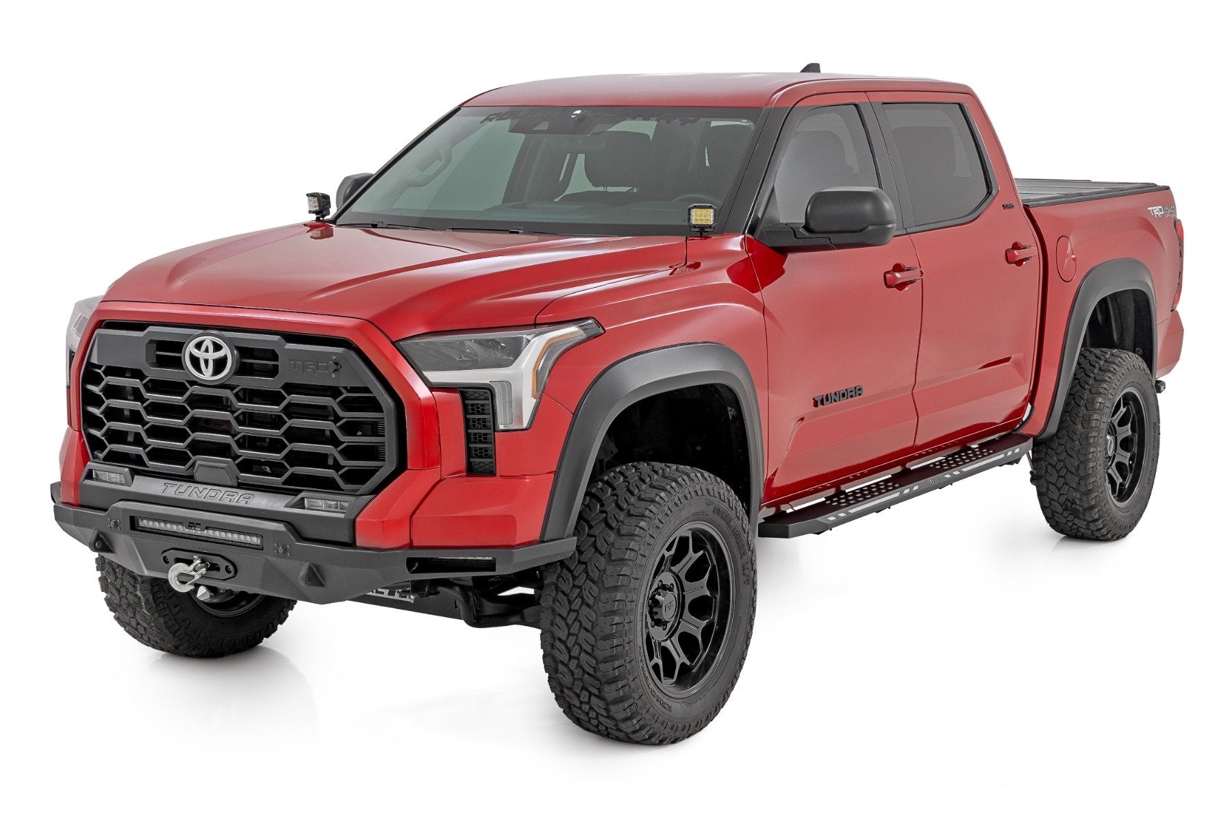 Rough Country AC2 Running Boards | Amber/White | CrewMax | for Toyota Tundra 2WD/4WD (22-25) 57008