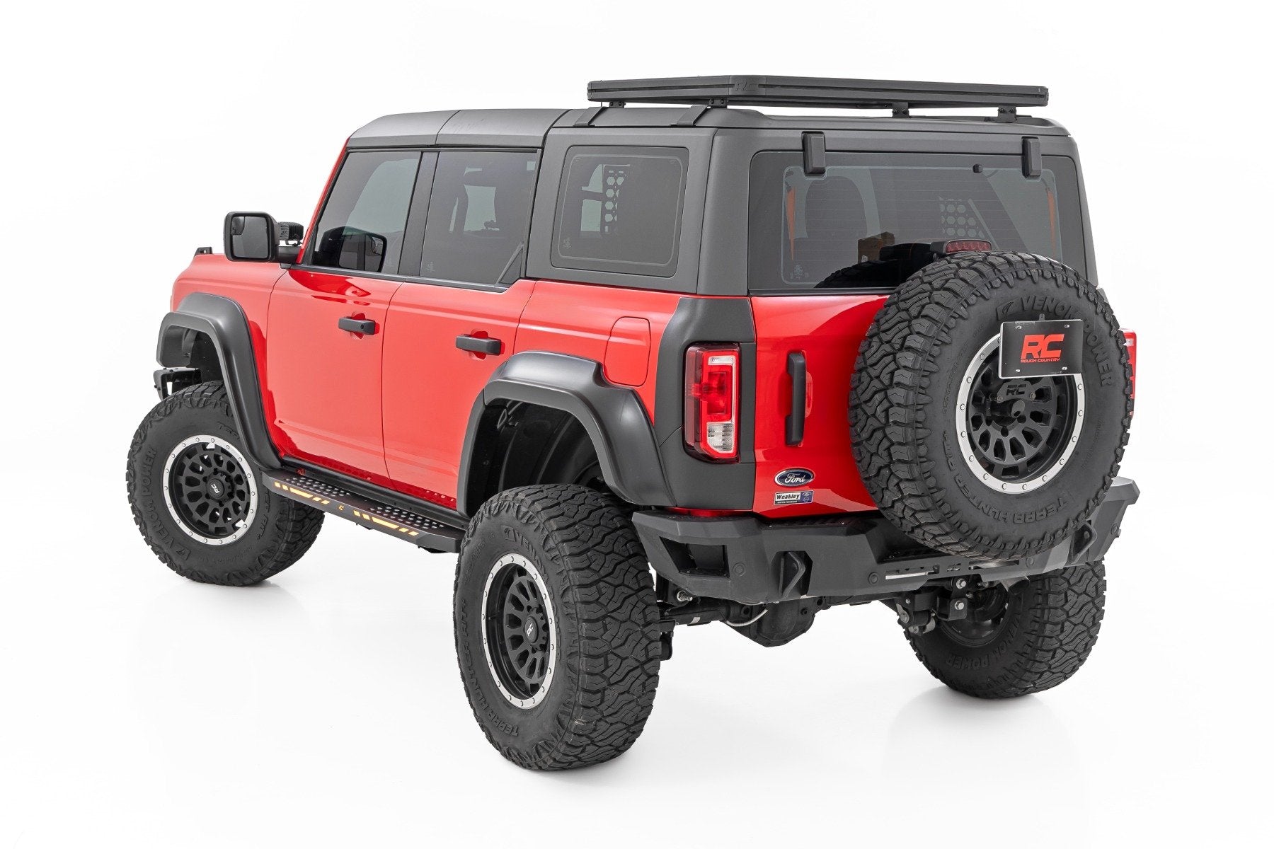 Rough Country AC2 Running Boards Amber/White 4-Door for Ford Bronco 21-25 57004