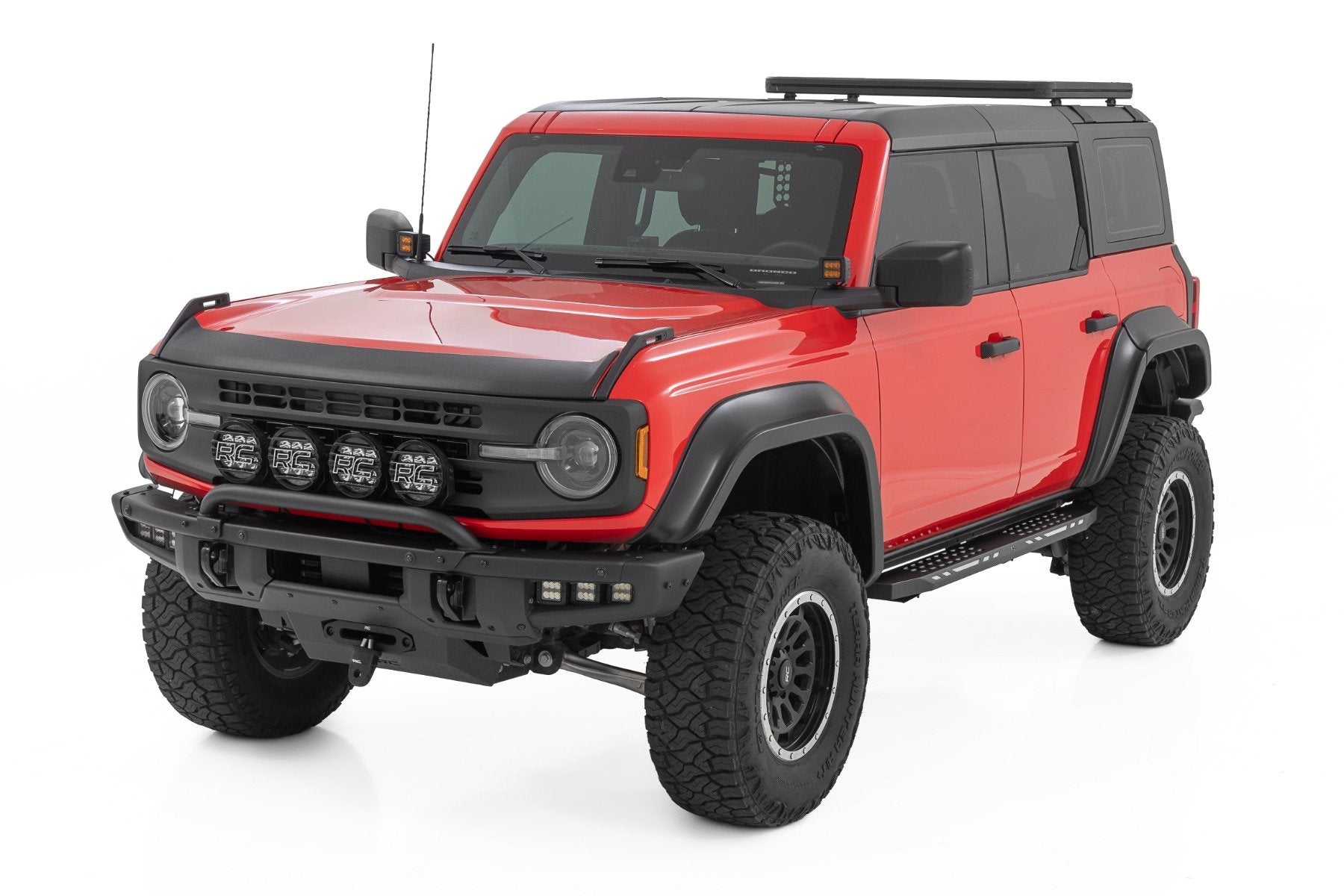 Rough Country AC2 Running Boards Amber/White 4-Door for Ford Bronco 21-25 57004