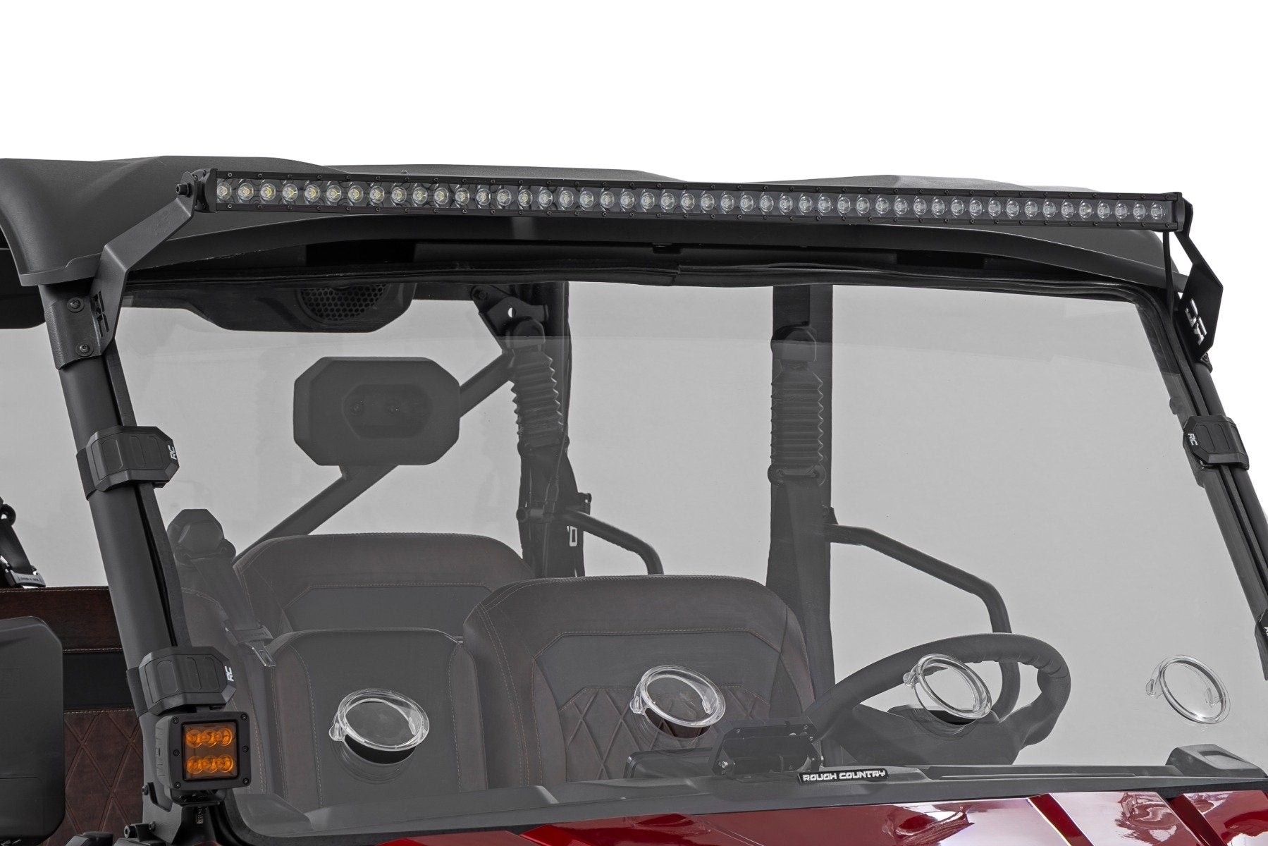 Rough Country LED Light Mount | 50" Black Single Row | CFMOTO UFORCE U10 Pro 71213