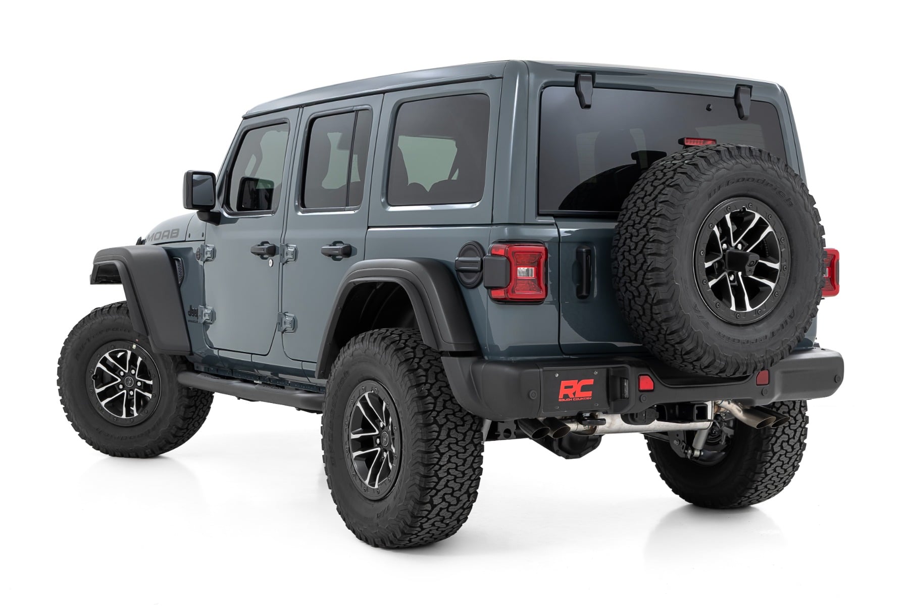 Rough Country Nerf Steps 3" Tube 4 Door for Jeep Wrangler Unlimited 2018-2026 43010