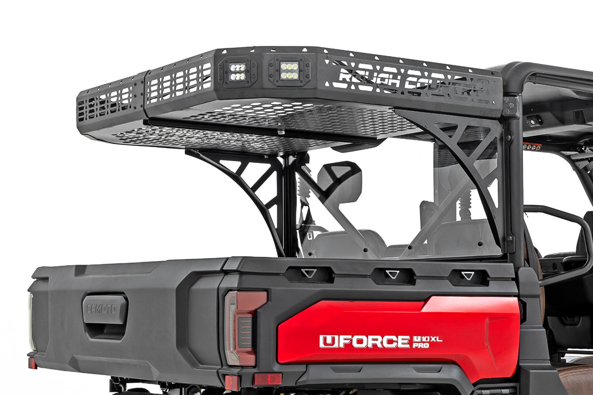 Rough Country Cargo Rack Dual 2" Black LED Pairs Flush Mount CFMOTO U10 1000 PRO 96133