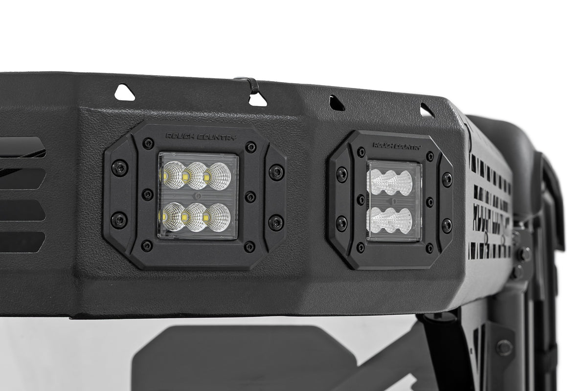 Rough Country Cargo Rack Dual 2" Black LED Pairs Flush Mount CFMOTO U10 1000 PRO 96133
