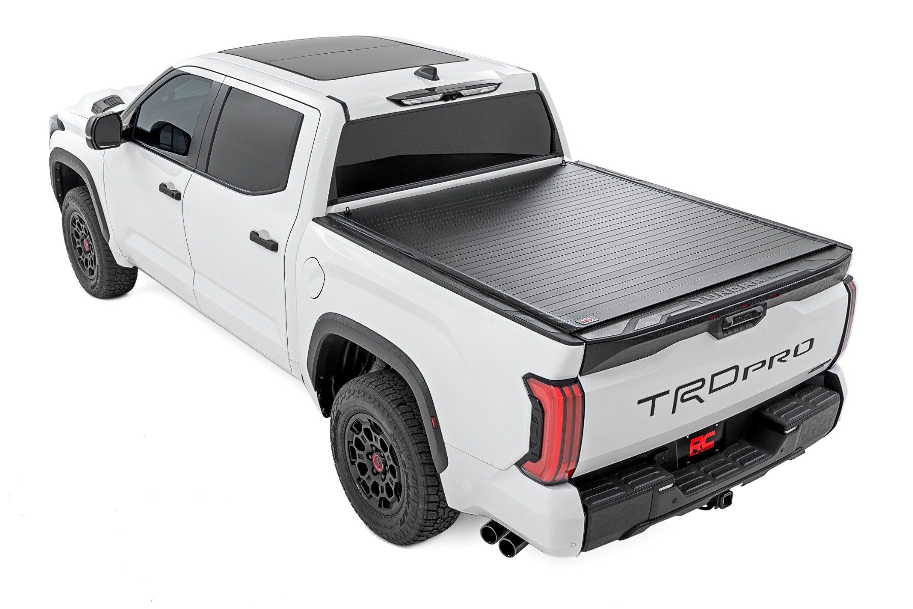 Rough Country Hard Roll Up Bed Cover | 5'7" Bed | for Toyota Tundra 2WD/4WD (2022-2025)