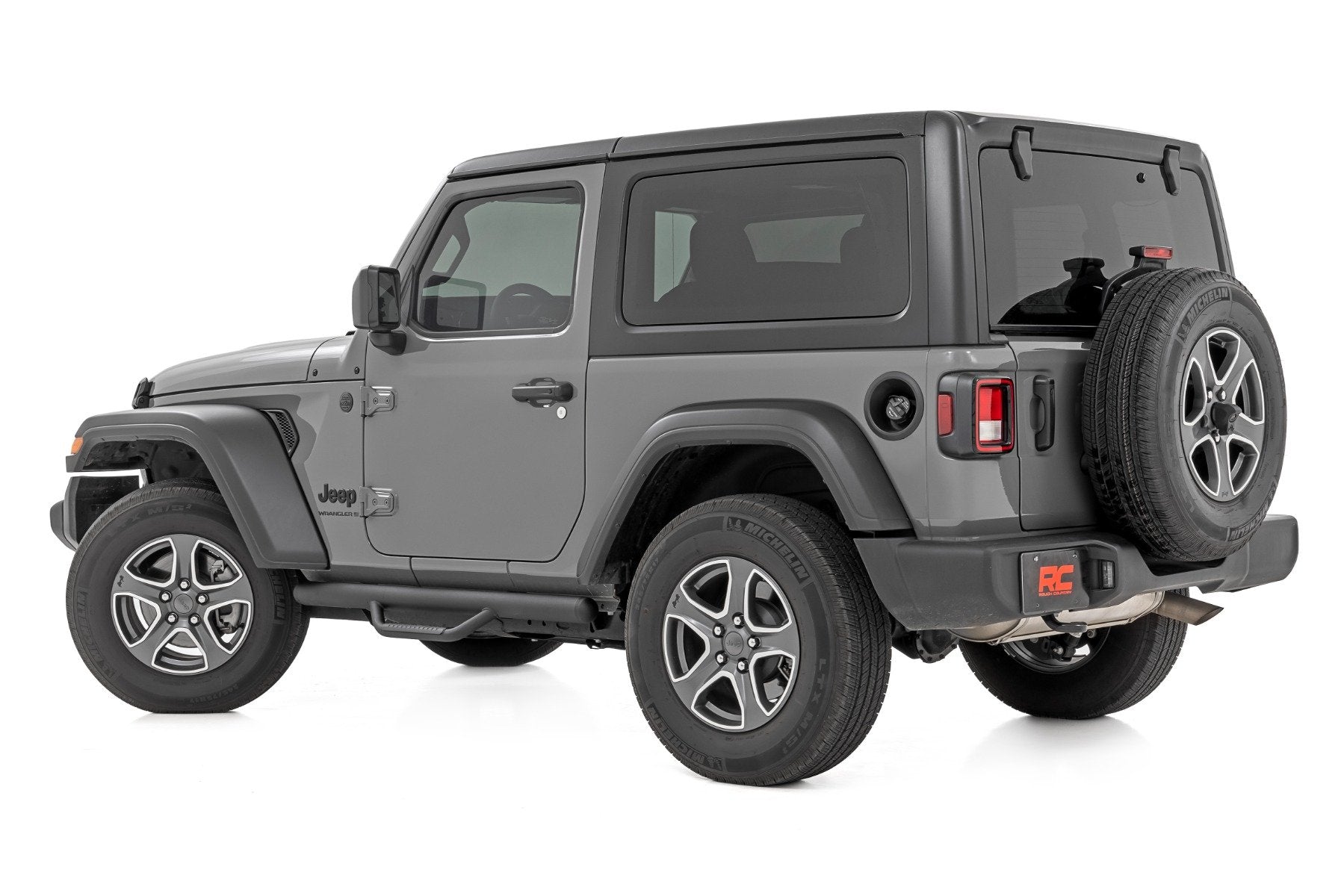 Rough Country Nerf Steps | Full Length | 2 Door | for Jeep Wrangler JL 4WD (2018-2025) RCJ1846B
