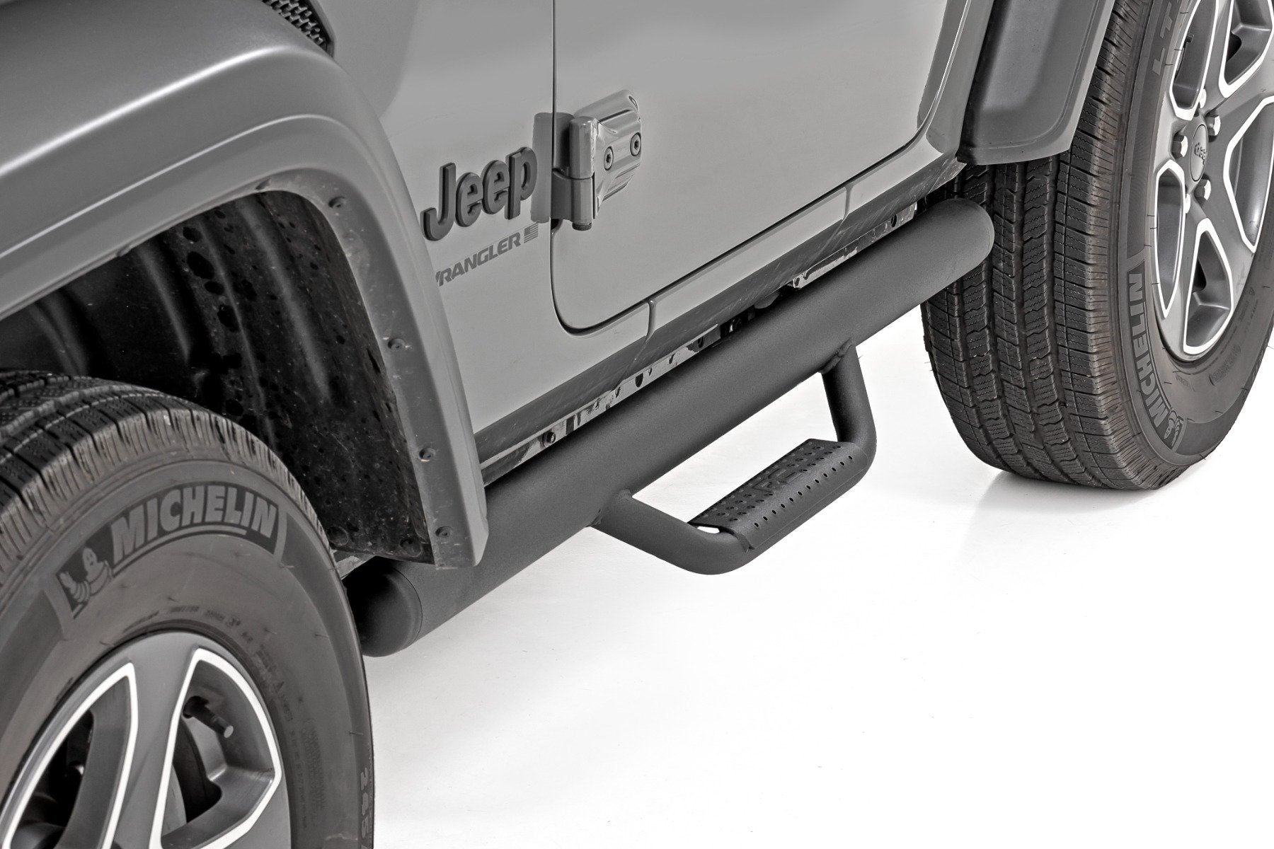 Rough Country Nerf Steps | Full Length | 2 Door | for Jeep Wrangler JL 4WD (2018-2025) RCJ1846B