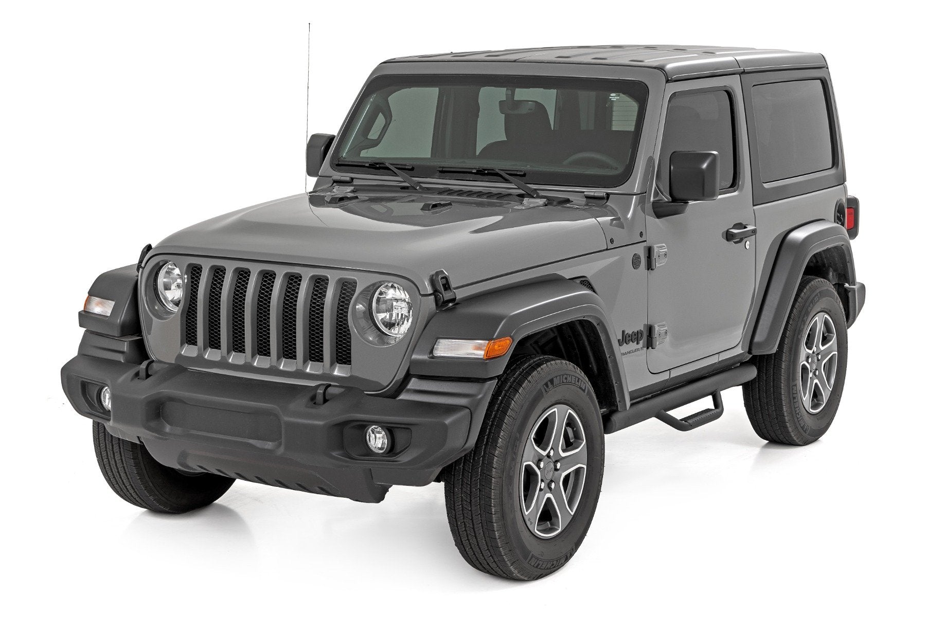 Rough Country Nerf Steps | Full Length | 2 Door | for Jeep Wrangler JL 4WD (2018-2025) RCJ1846B