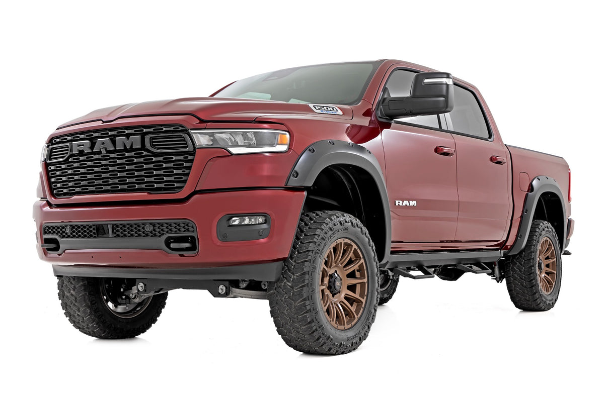 Rough Country Pocket Fender Flares | PR6 Molten Red | for Ram 1500 25-26 F-D319205-PR6