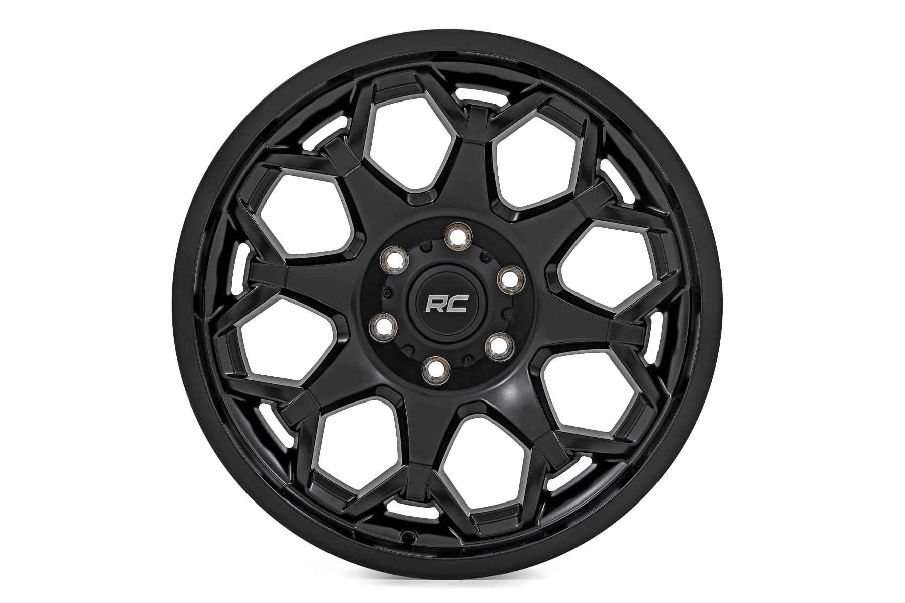Rough Country 80 Series Wheel One-Piece | Semi Gloss Black | 20x10 | 5x5 | -19mm 80201813A